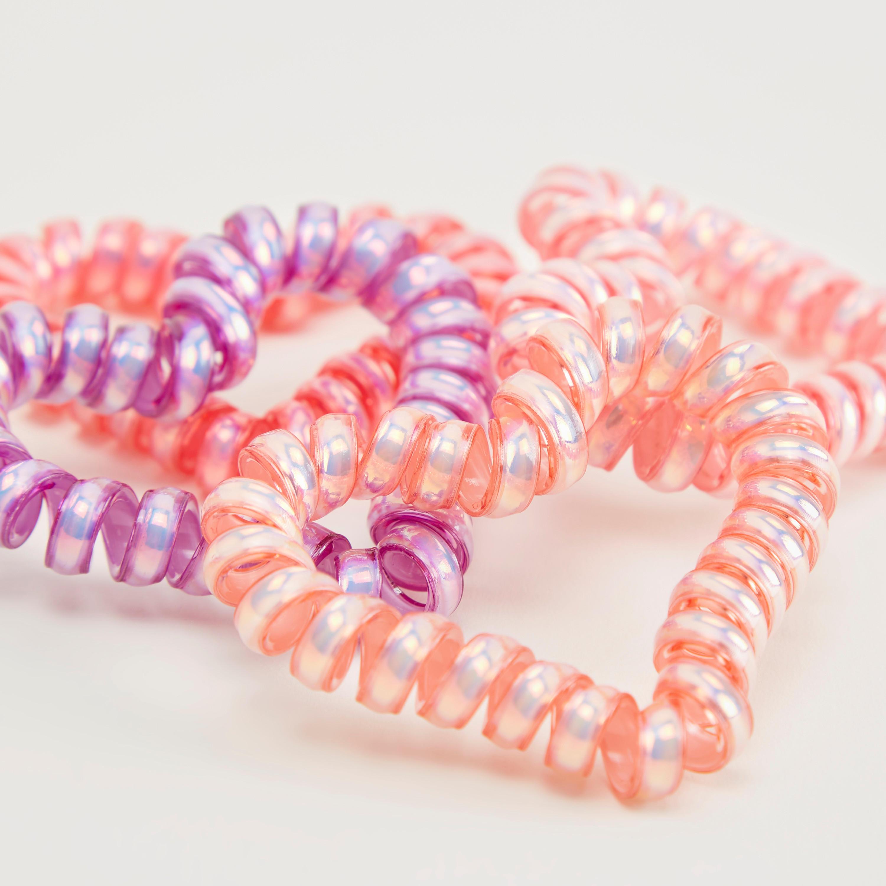 ربطة شعر جلو سادة على شكل قلب - طقم من 4 قطع-women-hairaccessories-image-4