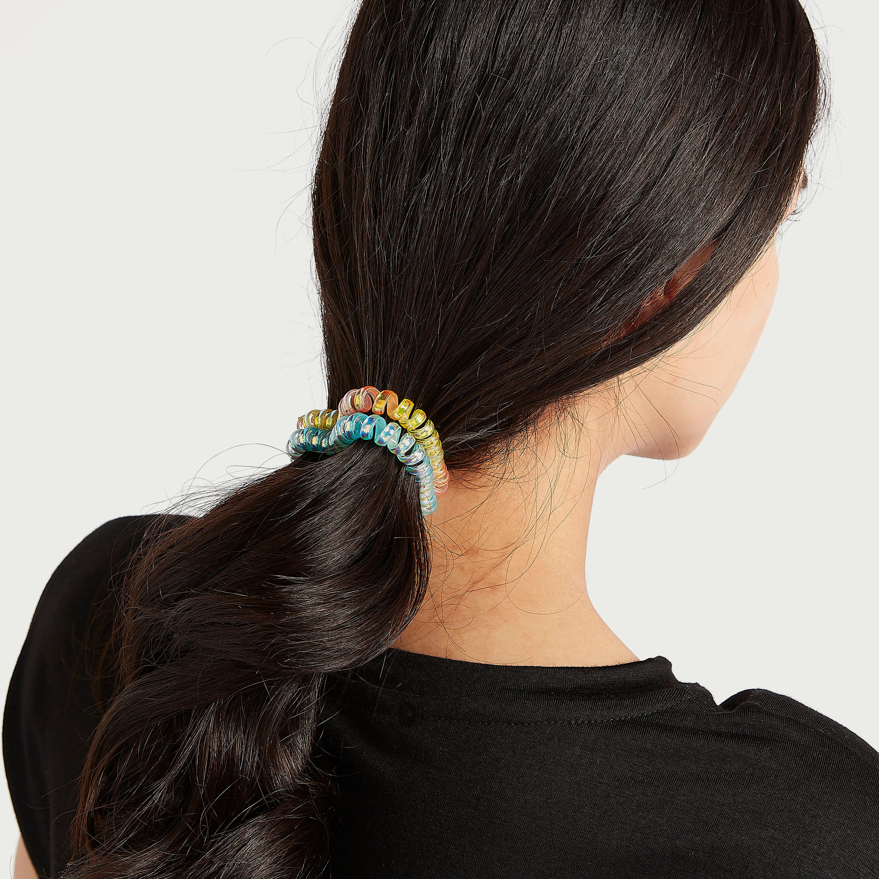 ربطة شعر على شكل قلب جلو أومبر - طقم من 4 قطع-women-hairaccessories-image-2