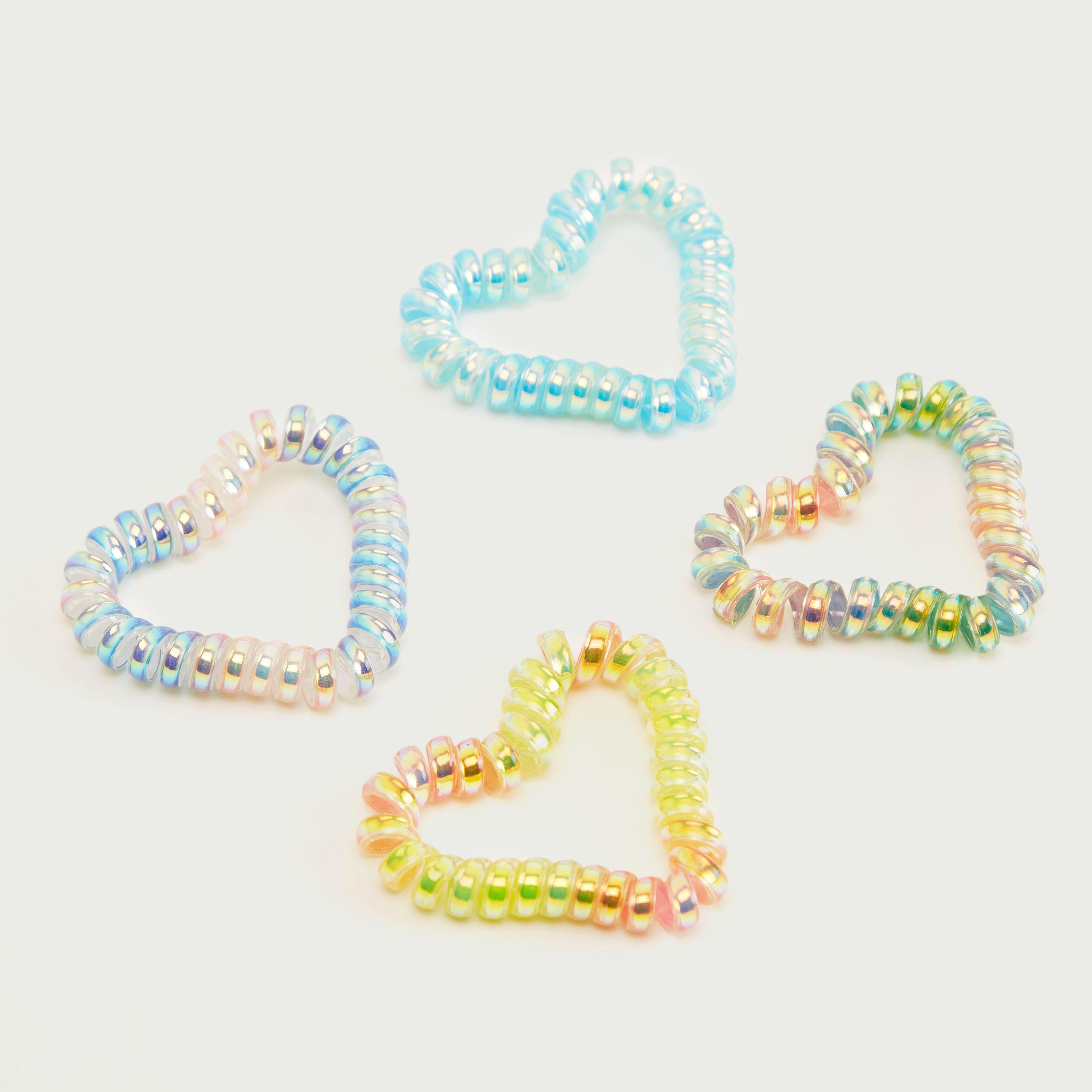 ربطة شعر على شكل قلب جلو أومبر - طقم من 4 قطع-women-hairaccessories-image-4