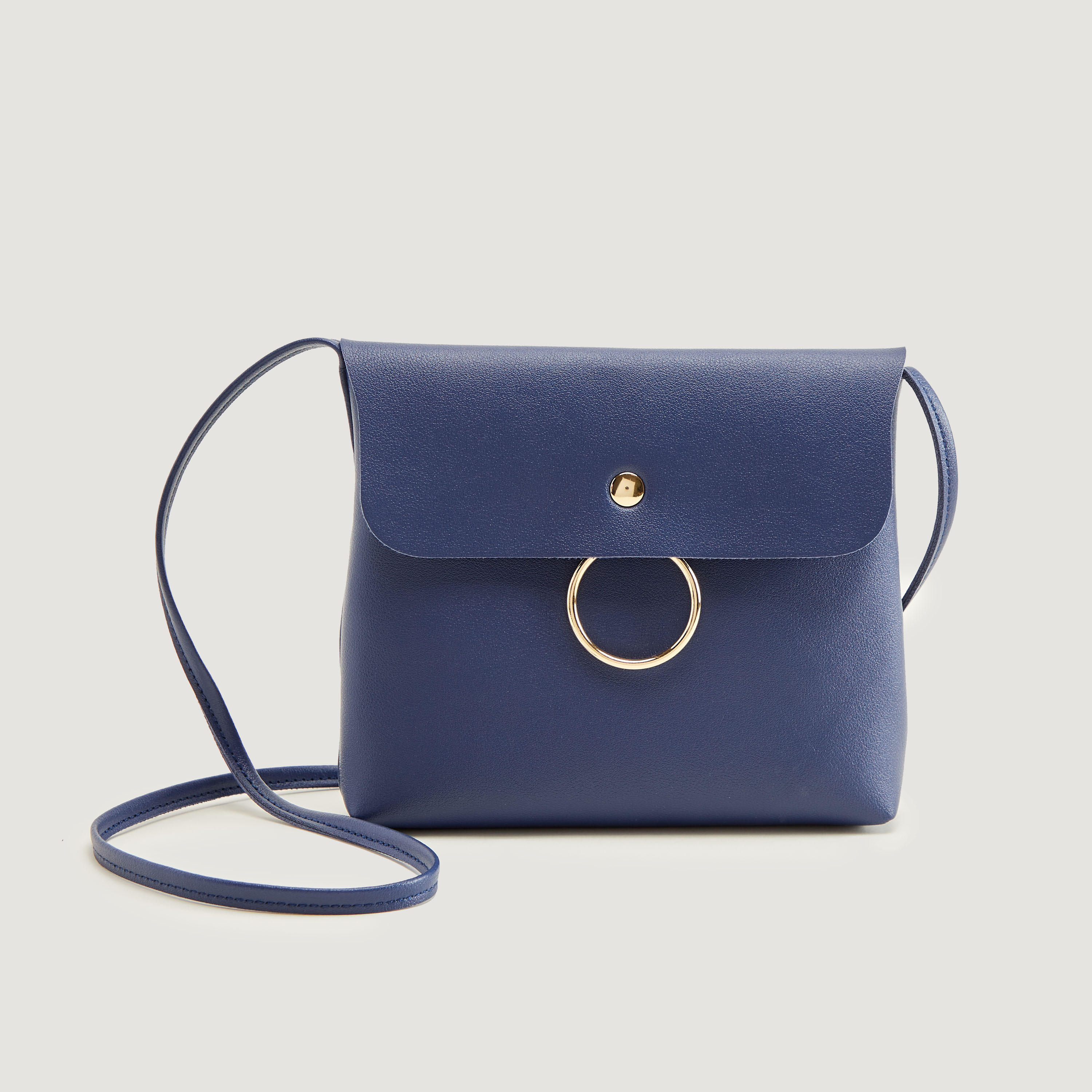 شنطة كروس بودي سادة بحزام وزر إغلاق مغناطيسي من جلو-women-bagsandwallets-handbags-image-1