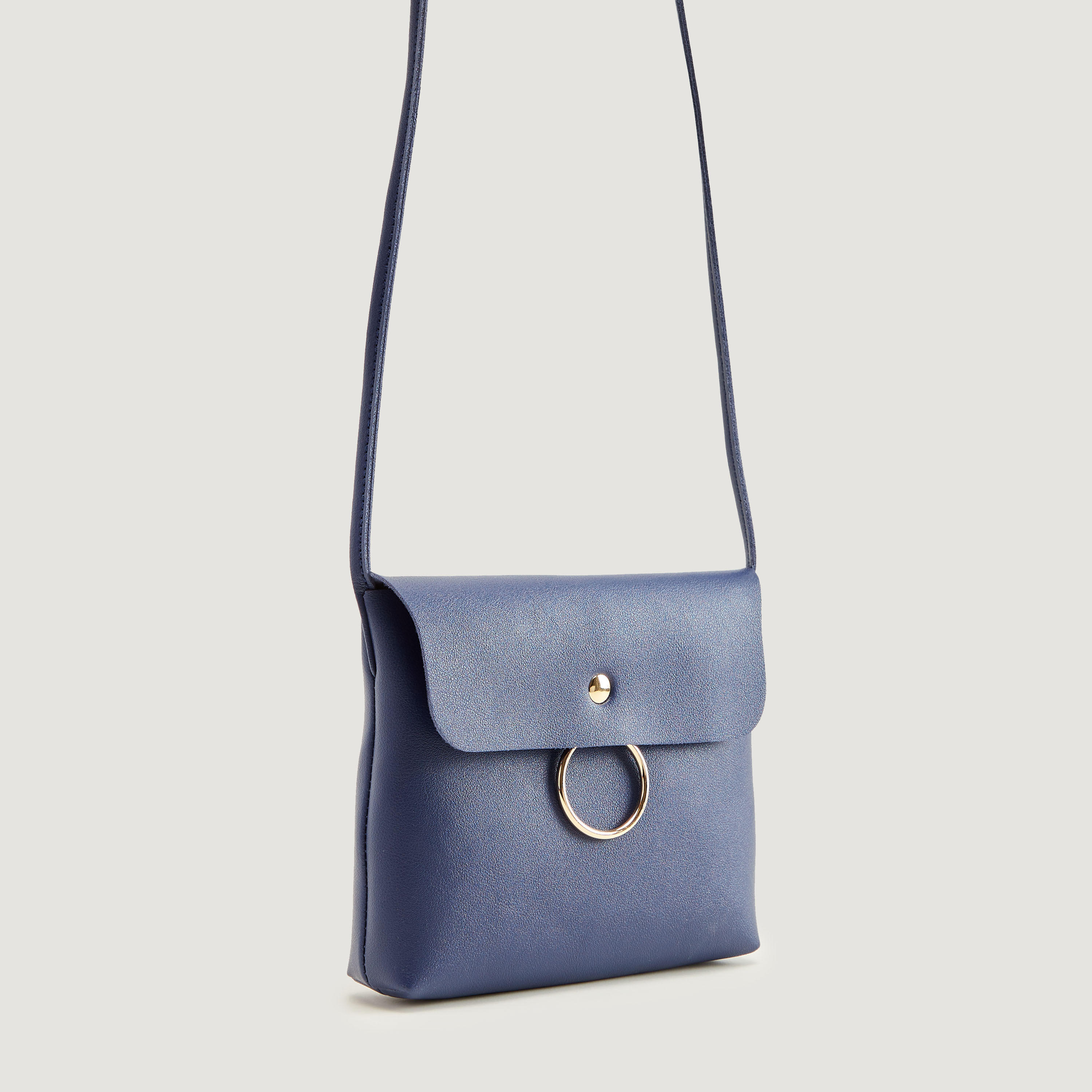 شنطة كروس بودي سادة بحزام وزر إغلاق مغناطيسي من جلو-women-bagsandwallets-handbags-image-3