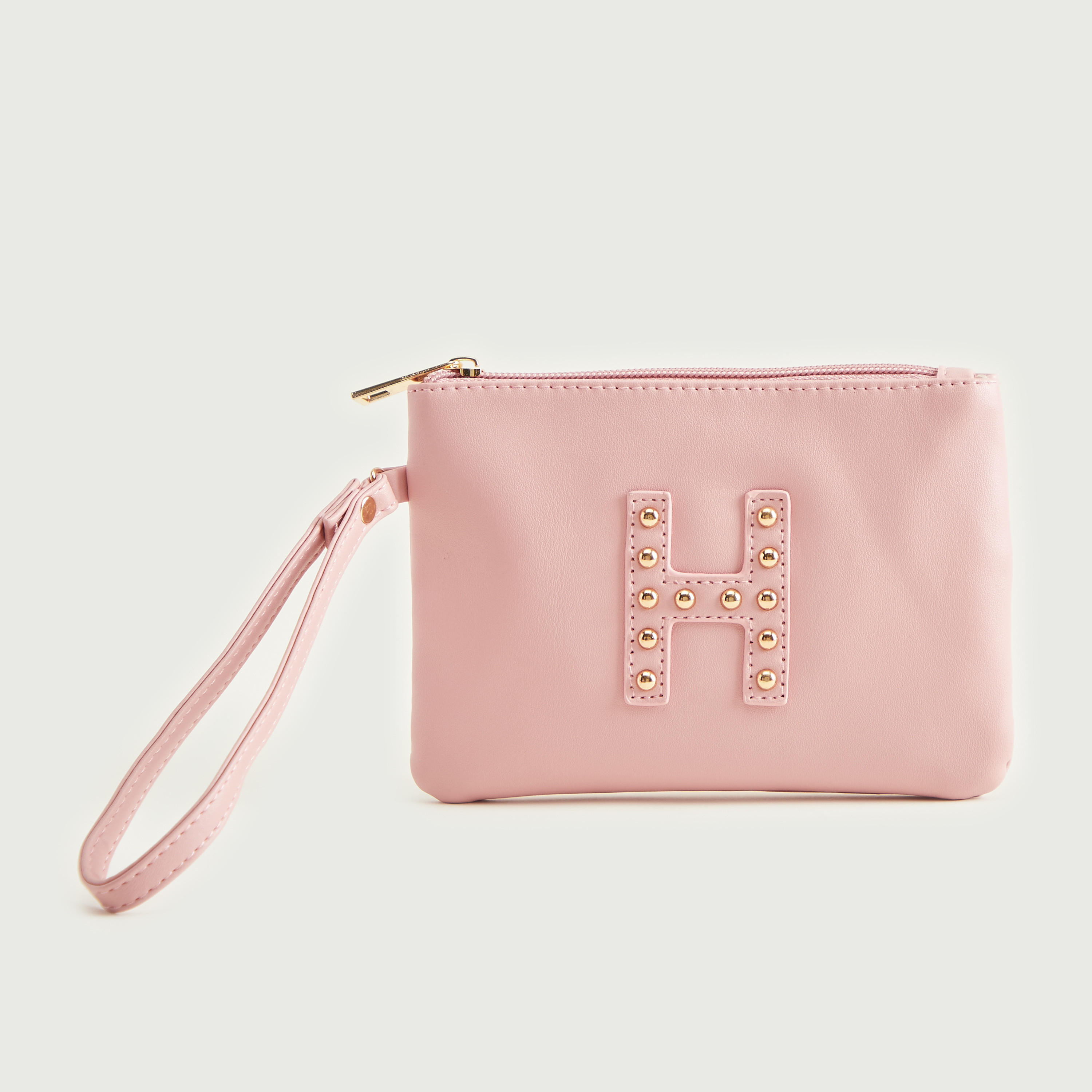 شنطة صغيرة بتصيميم حرف ايتش مرصّع مع سوار وسحّاب إغلاق من جلو-women-bagsandwallets-wallets-image-1