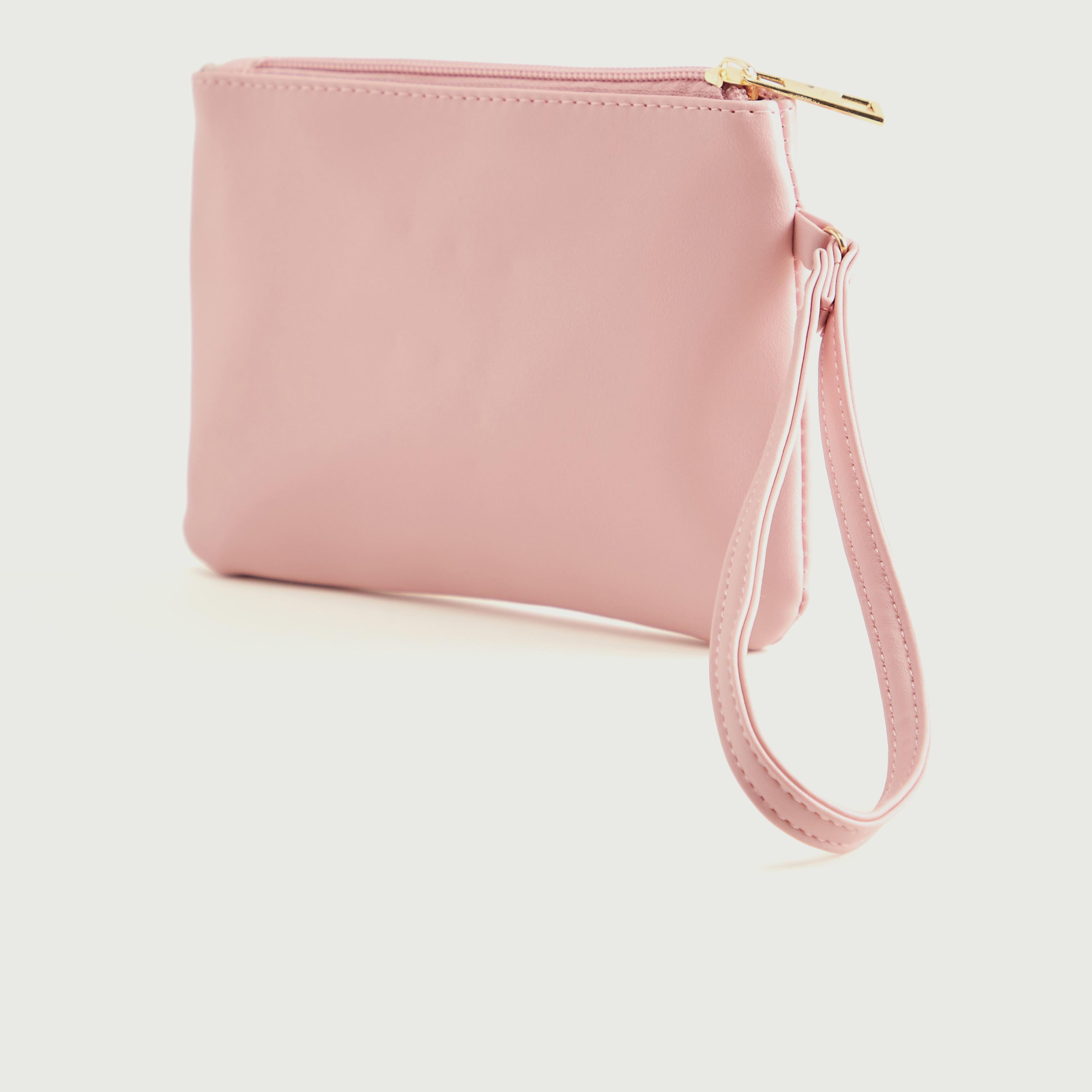 شنطة صغيرة بتصيميم حرف أل مرصّع مع سوار وسحّاب إغلاق من جلو-women-bagsandwallets-wallets-image-3