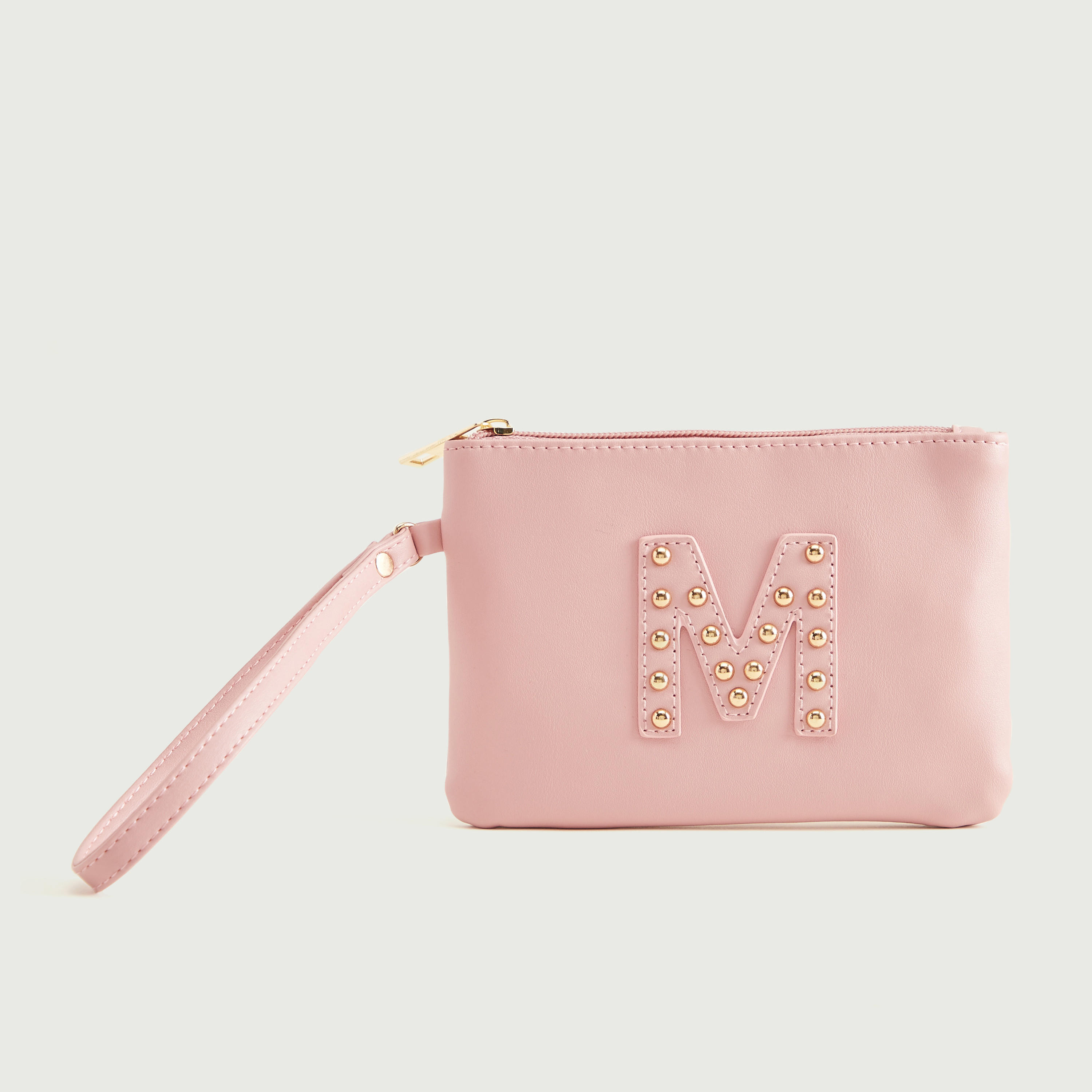 شنطة صغيرة بتصيميم حرف ام مرصّع مع سوار وسحّاب إغلاق من جلو-women-bagsandwallets-wallets-image-4