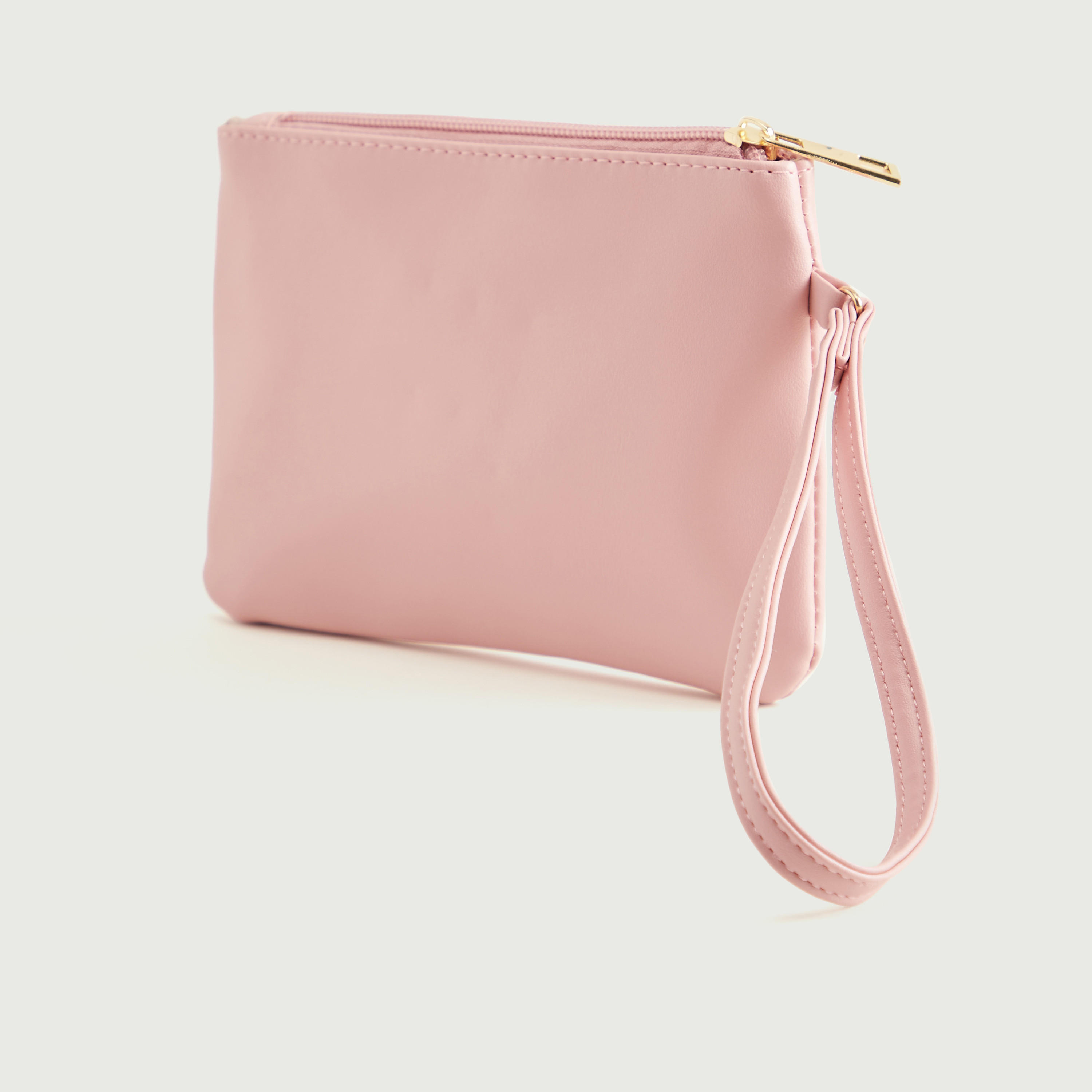 شنطة صغيرة بتصيميم حرف ان مرصّع مع سوار وسحّاب إغلاق من جلو-women-bagsandwallets-wallets-image-3