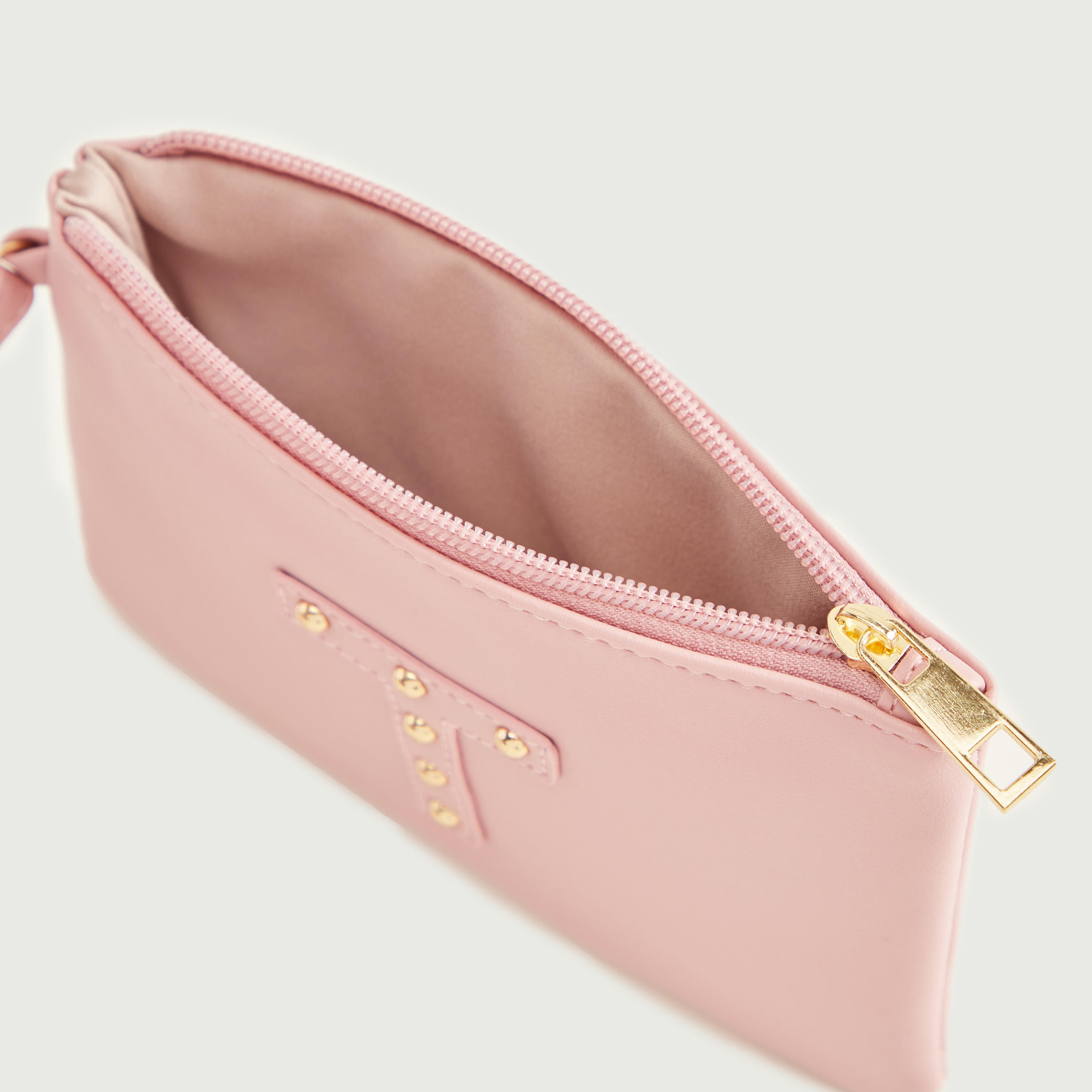 شنطة صغيرة بتصيميم حرف مرصّع مع سوار وسحّاب إغلاق من جلو-women-bagsandwallets-wallets-image-4