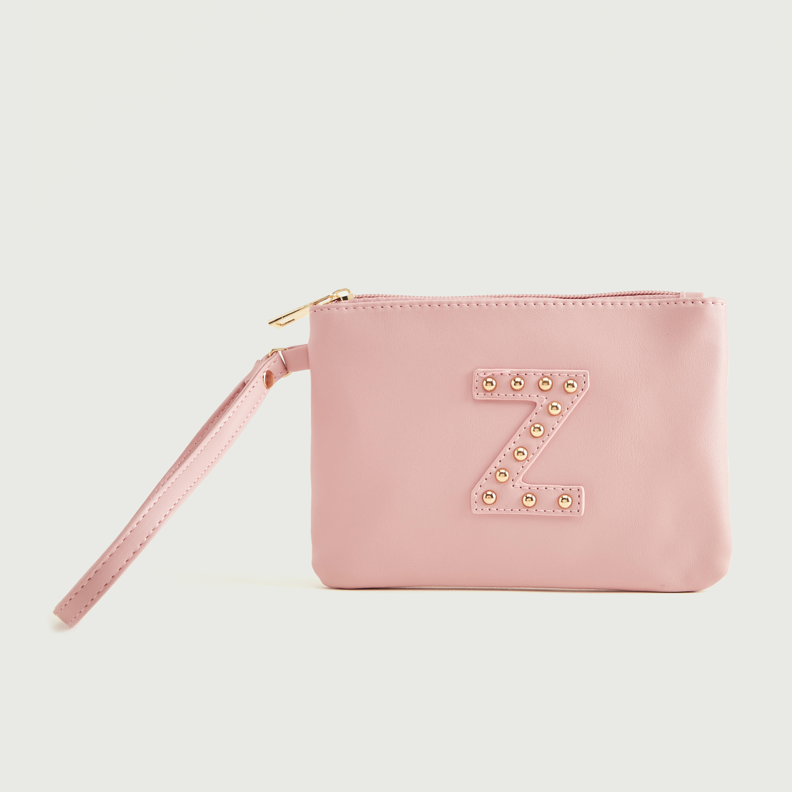 Gloo Studded Alphabet Z Pouch with Wrist Tag and Zipper Closure-women-bagsandwallets-wallets-image-1
