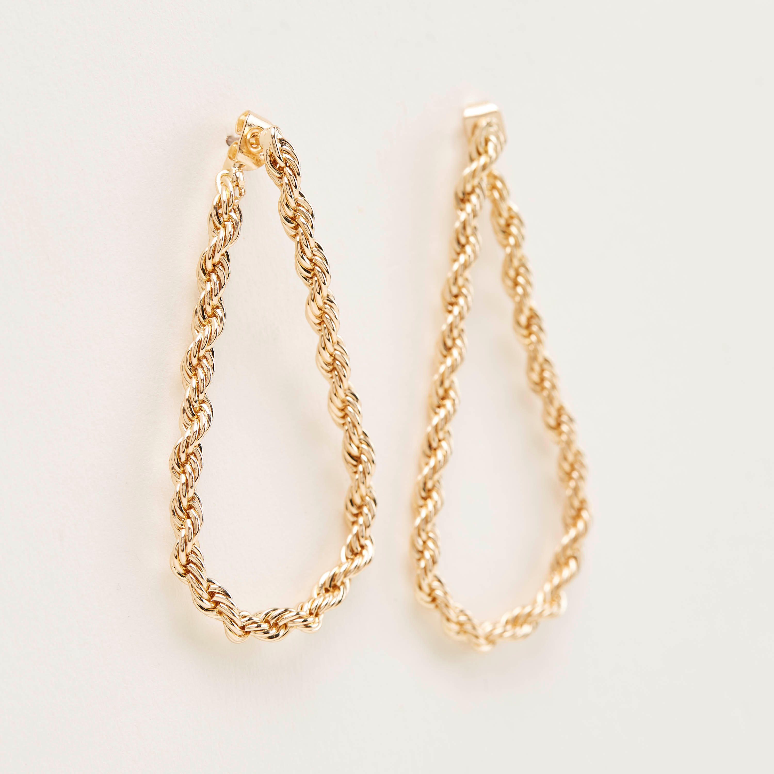 Metallic Teardrop Dangling Earrings-women-watchesandjewellery-jewellery-earrings-image-1