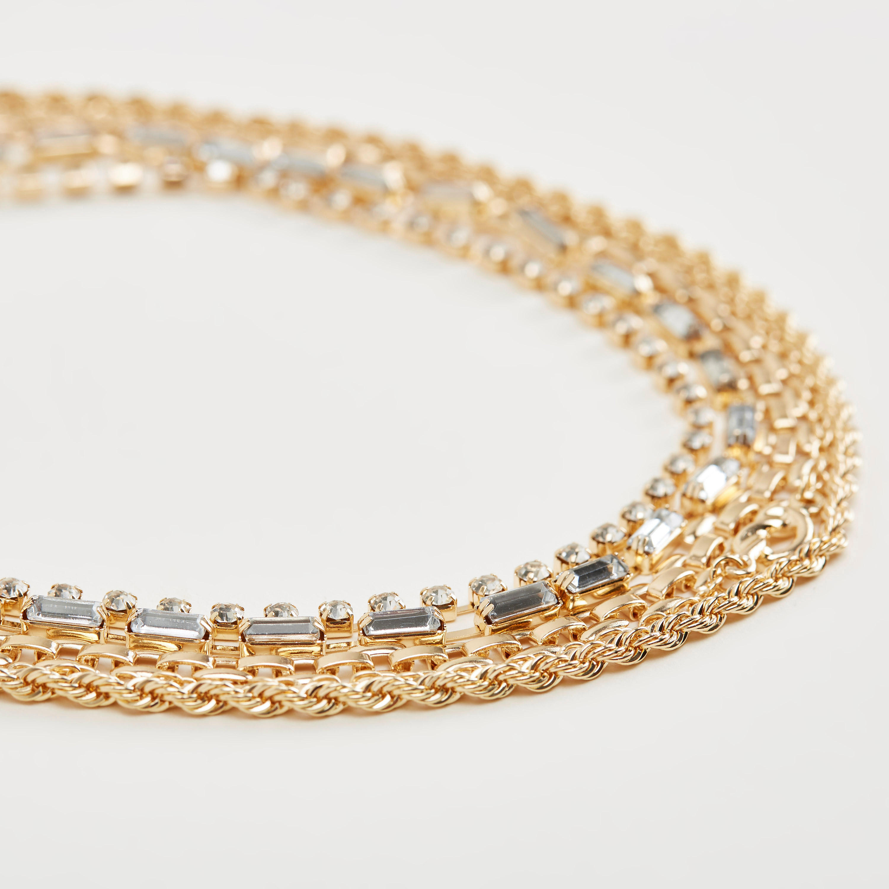قلادات ألوان متنوعة بمشبك إغلاق - طقم 5 قطع-women-watchesandjewellery-jewellery-necklacesandpendants-image-5