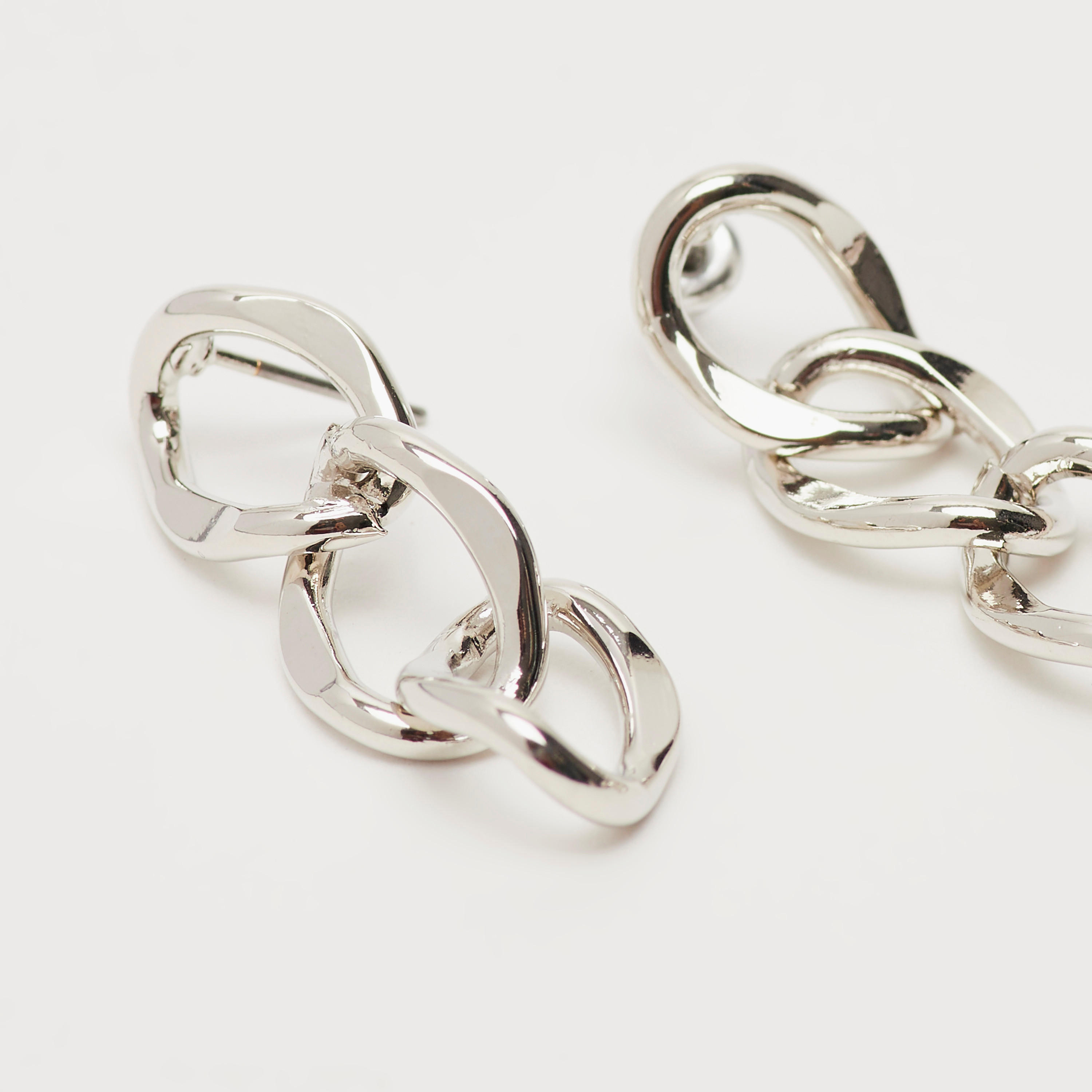 أقراط متدلية بسلسلة ومشبك إغلاق خلفي-women-watchesandjewellery-jewellery-earrings-image-3