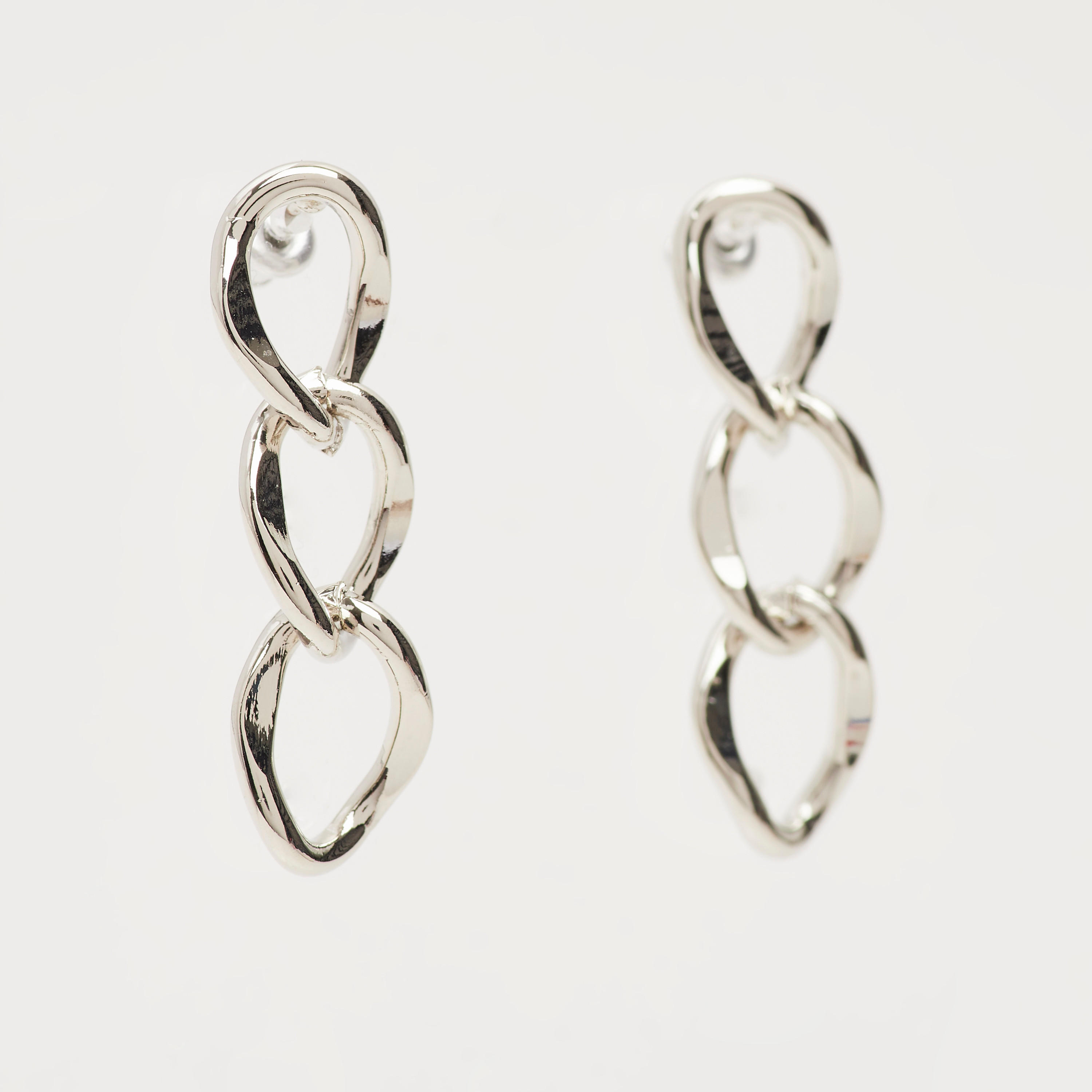 أقراط متدلية بسلسلة ومشبك إغلاق خلفي-women-watchesandjewellery-jewellery-earrings-image-2