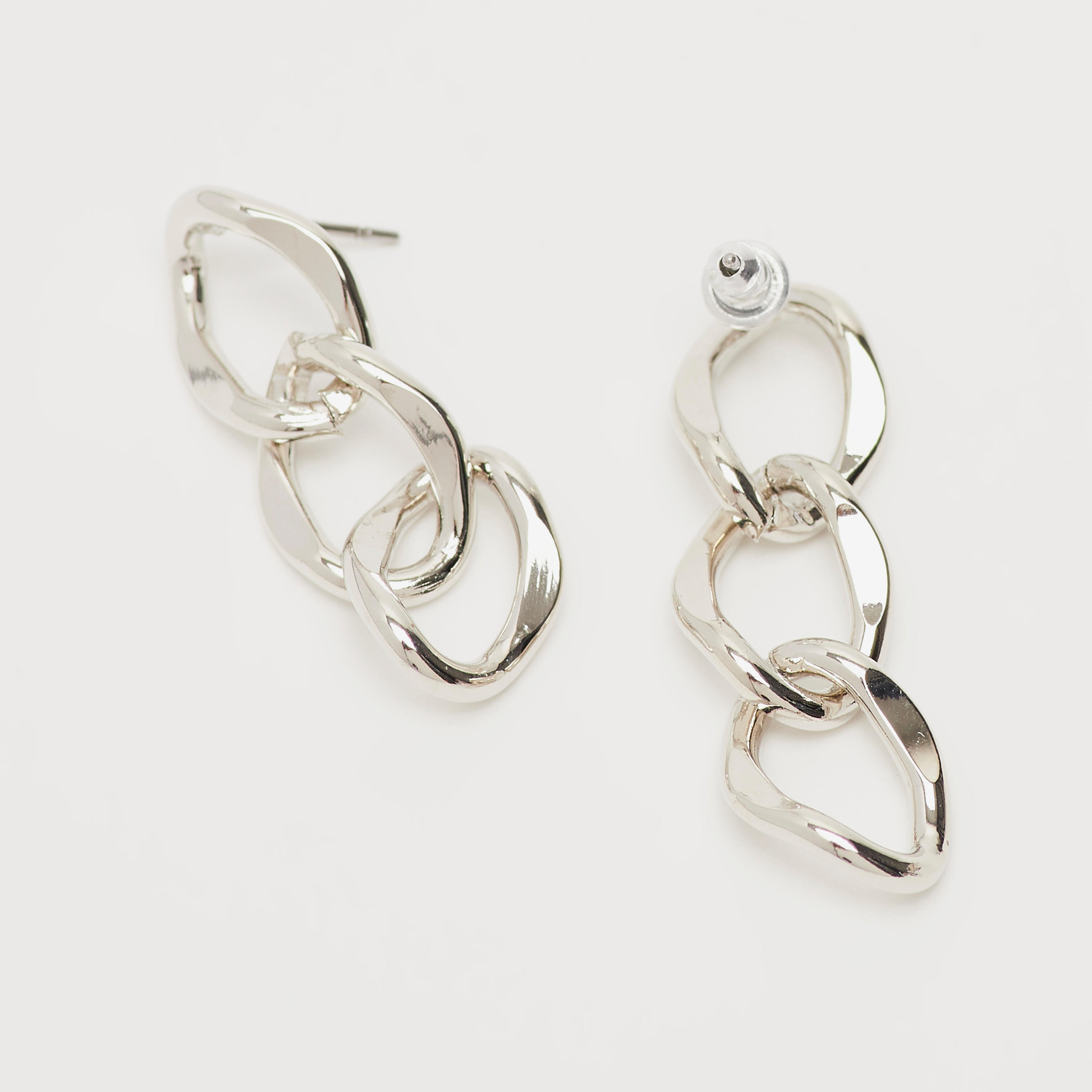 أقراط متدلية بسلسلة ومشبك إغلاق خلفي-women-watchesandjewellery-jewellery-earrings-image-1