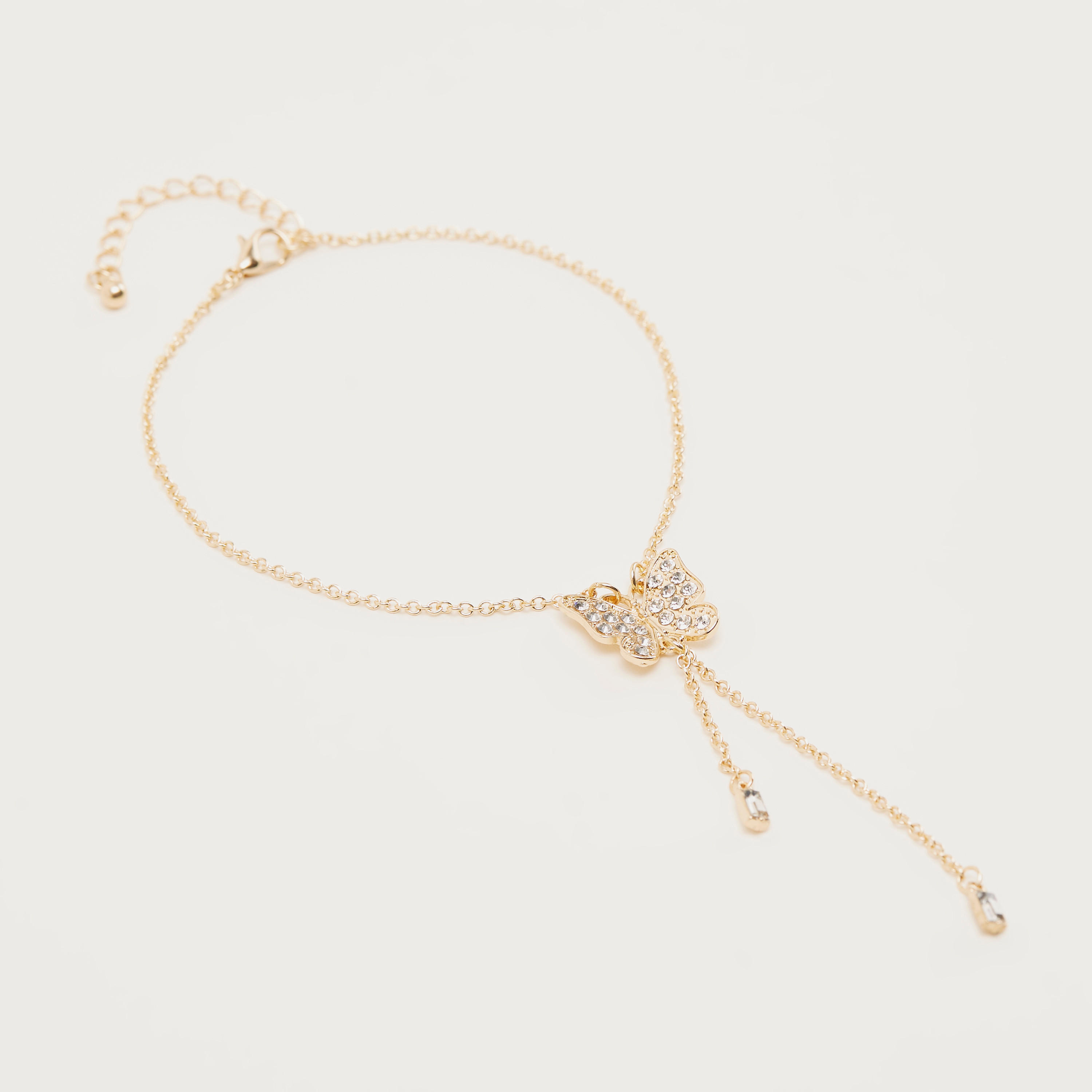 عقد بدلّاية فراشة مزيّنة مع مشبك إغلاق-women-watchesandjewellery-jewellery-necklacesandpendants-image-1