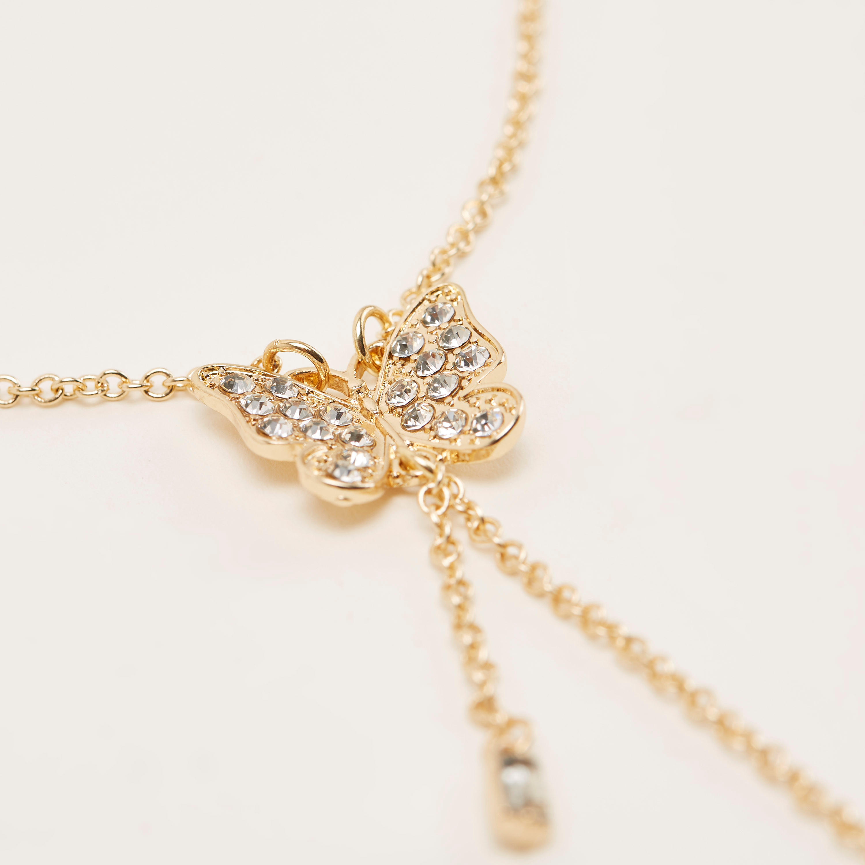 عقد بدلّاية فراشة مزيّنة مع مشبك إغلاق-women-watchesandjewellery-jewellery-necklacesandpendants-image-2