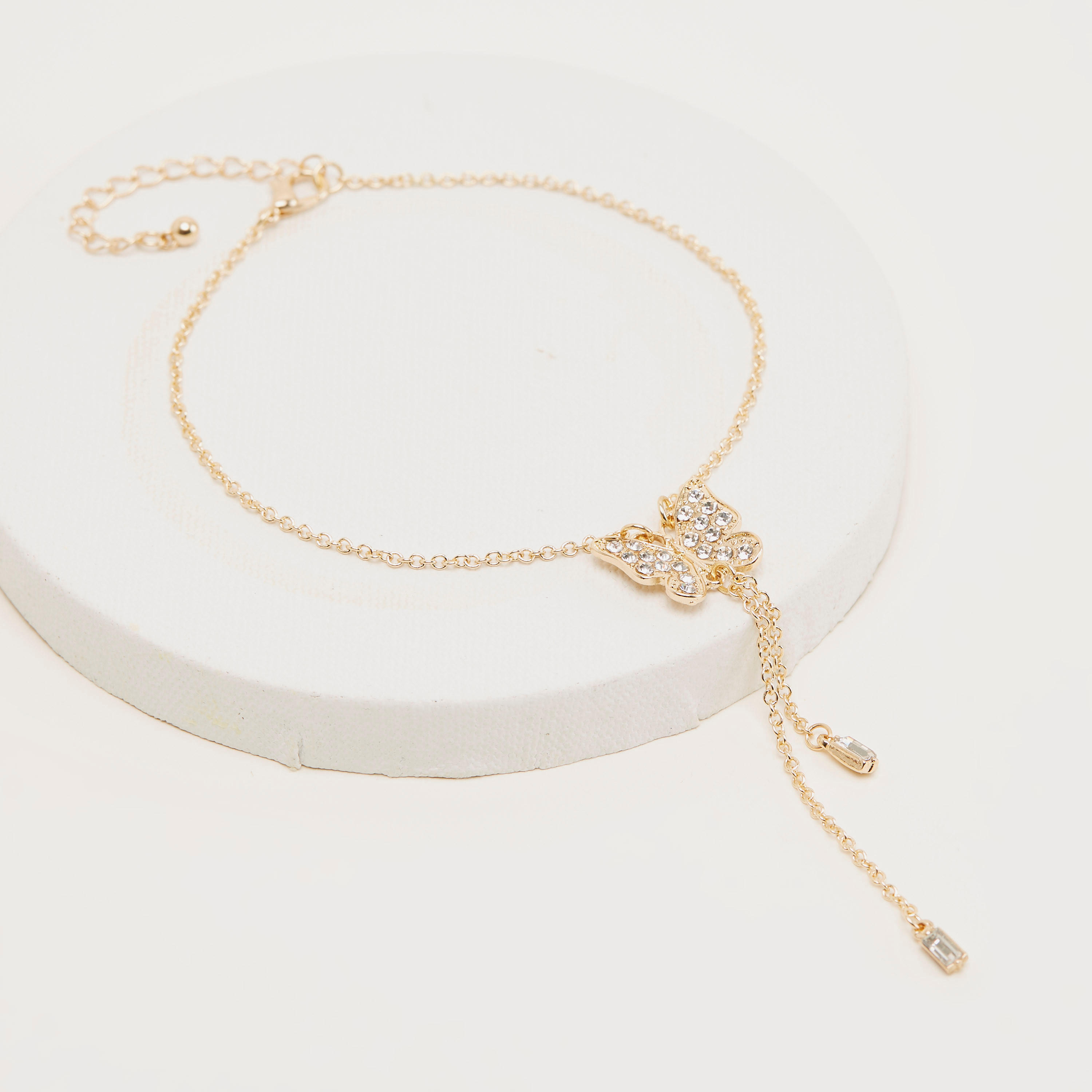 عقد بدلّاية فراشة مزيّنة مع مشبك إغلاق-women-watchesandjewellery-jewellery-necklacesandpendants-image-4
