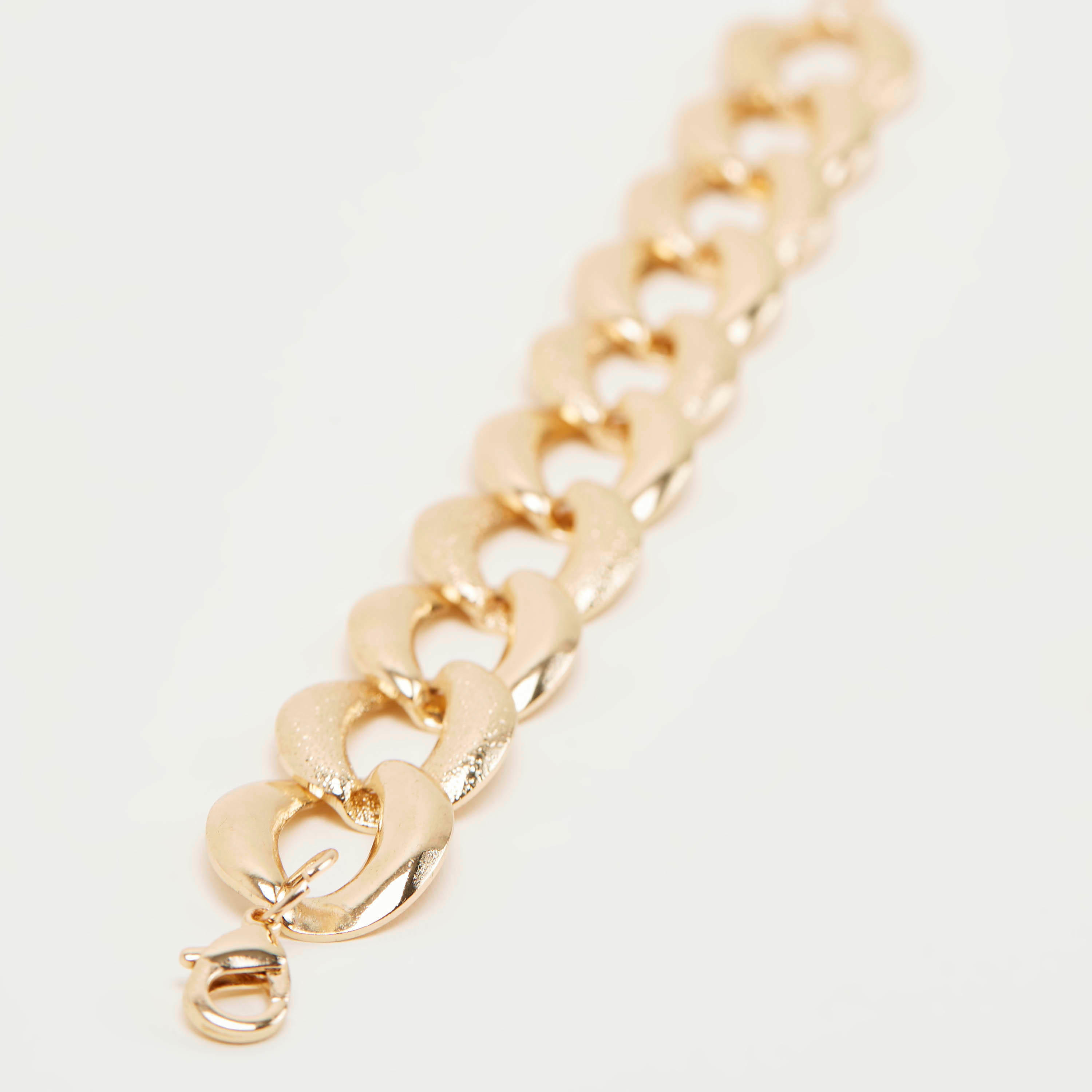 Metallic Chain Link Bracelet with Lobster Clasp-women-watchesandjewellery-jewellery-banglesandbracelets-image-3