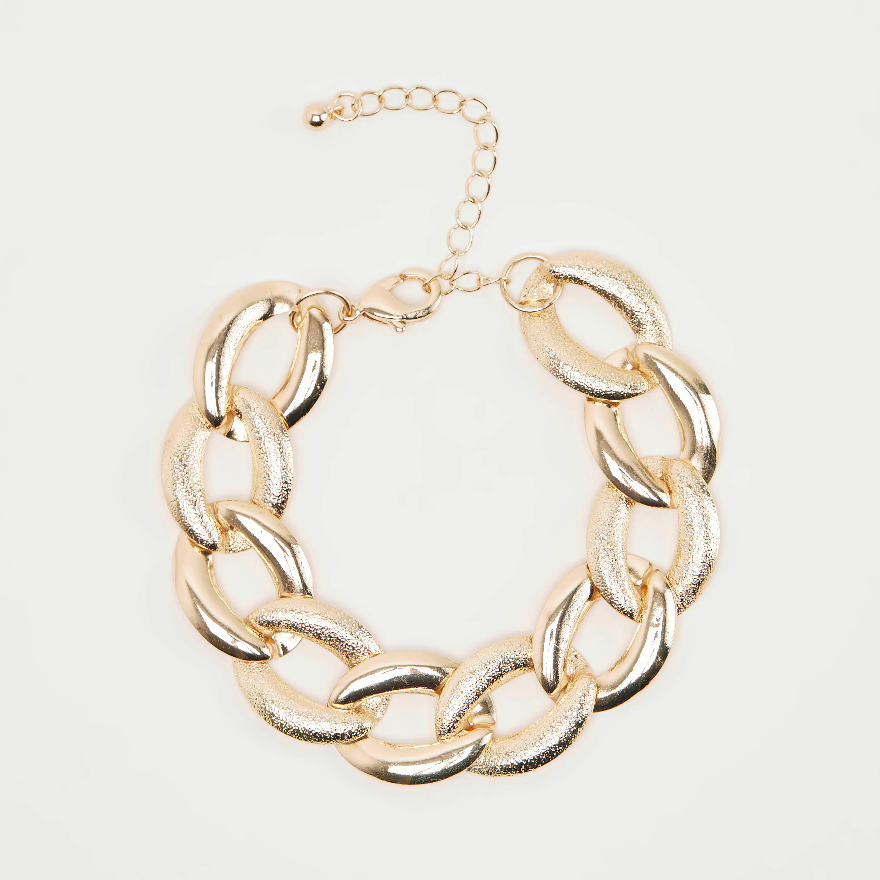 Metallic Chain Link Bracelet with Lobster Clasp-women-watchesandjewellery-jewellery-banglesandbracelets-image-4