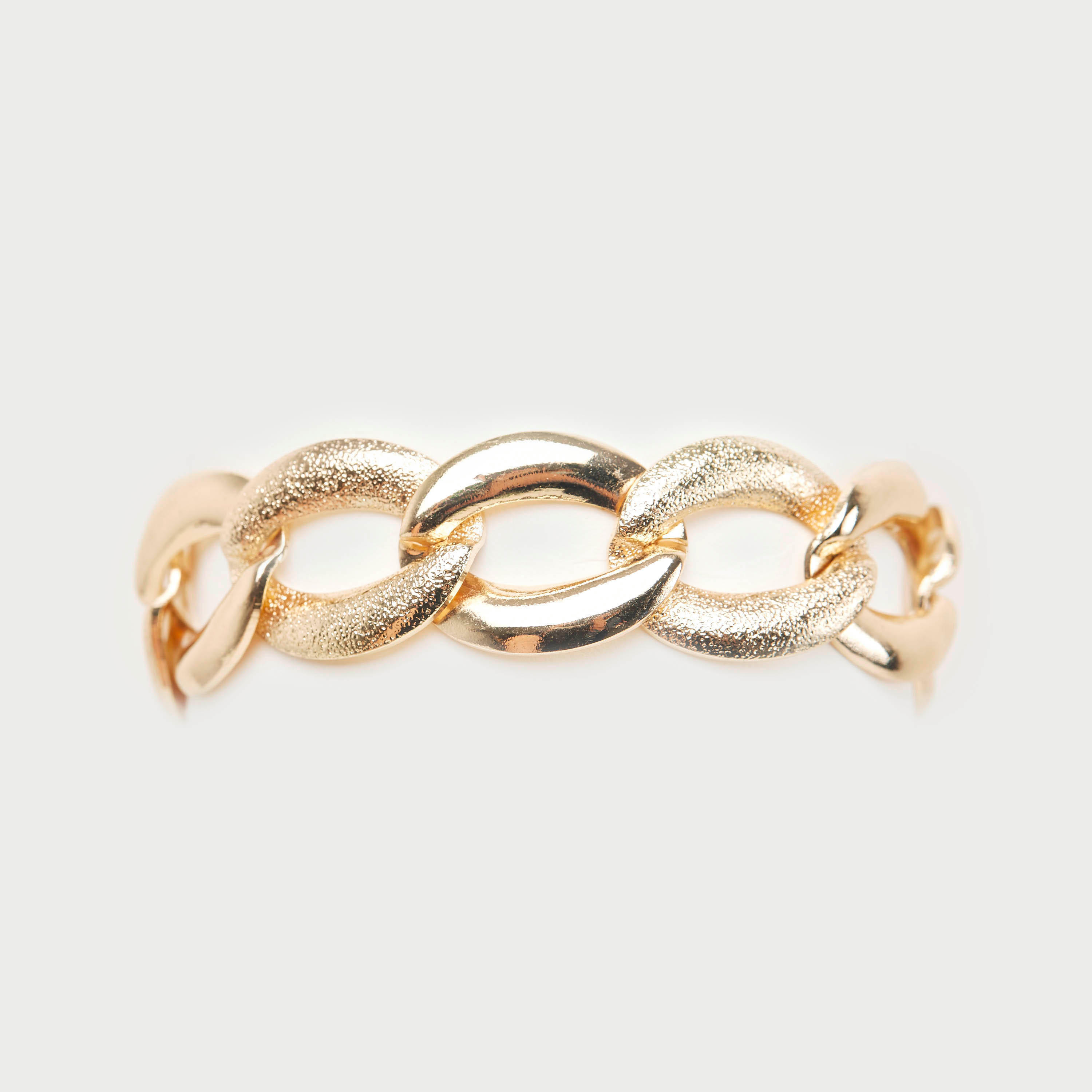 Metallic Chain Link Bracelet with Lobster Clasp-women-watchesandjewellery-jewellery-banglesandbracelets-image-5
