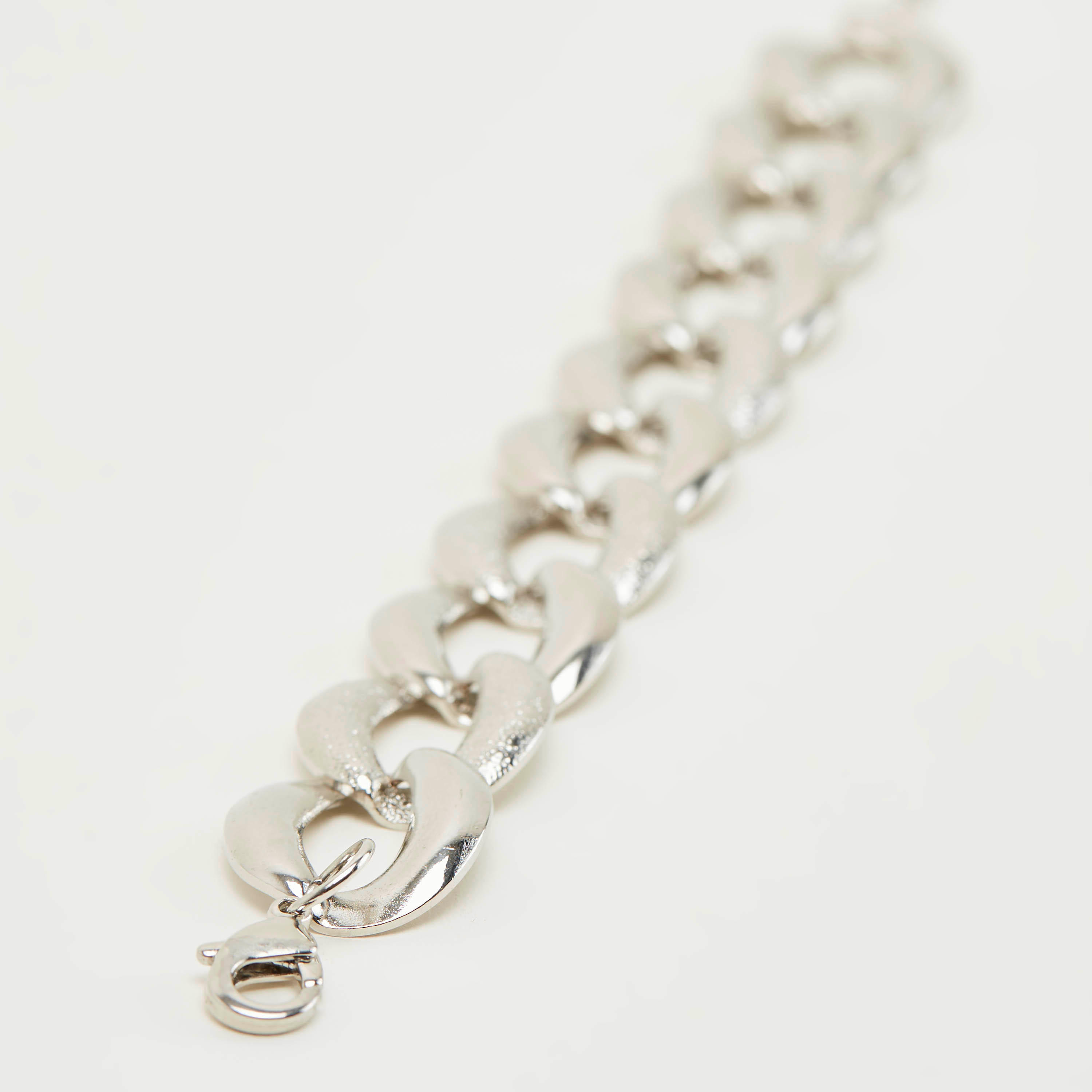 Metallic Chain Link Bracelet with Lobster Clasp-women-watchesandjewellery-jewellery-banglesandbracelets-image-3
