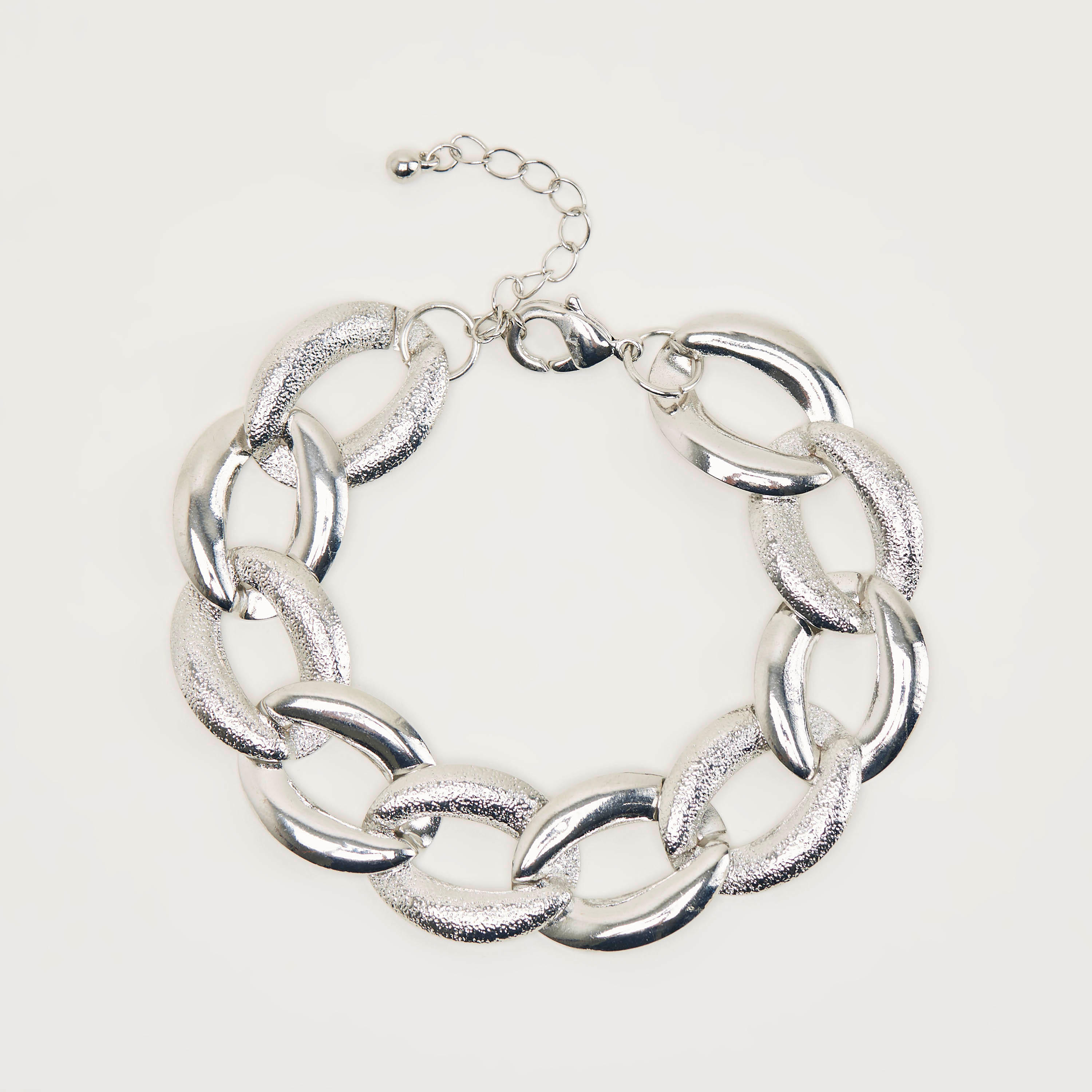 Metallic Chain Link Bracelet with Lobster Clasp-women-watchesandjewellery-jewellery-banglesandbracelets-image-4