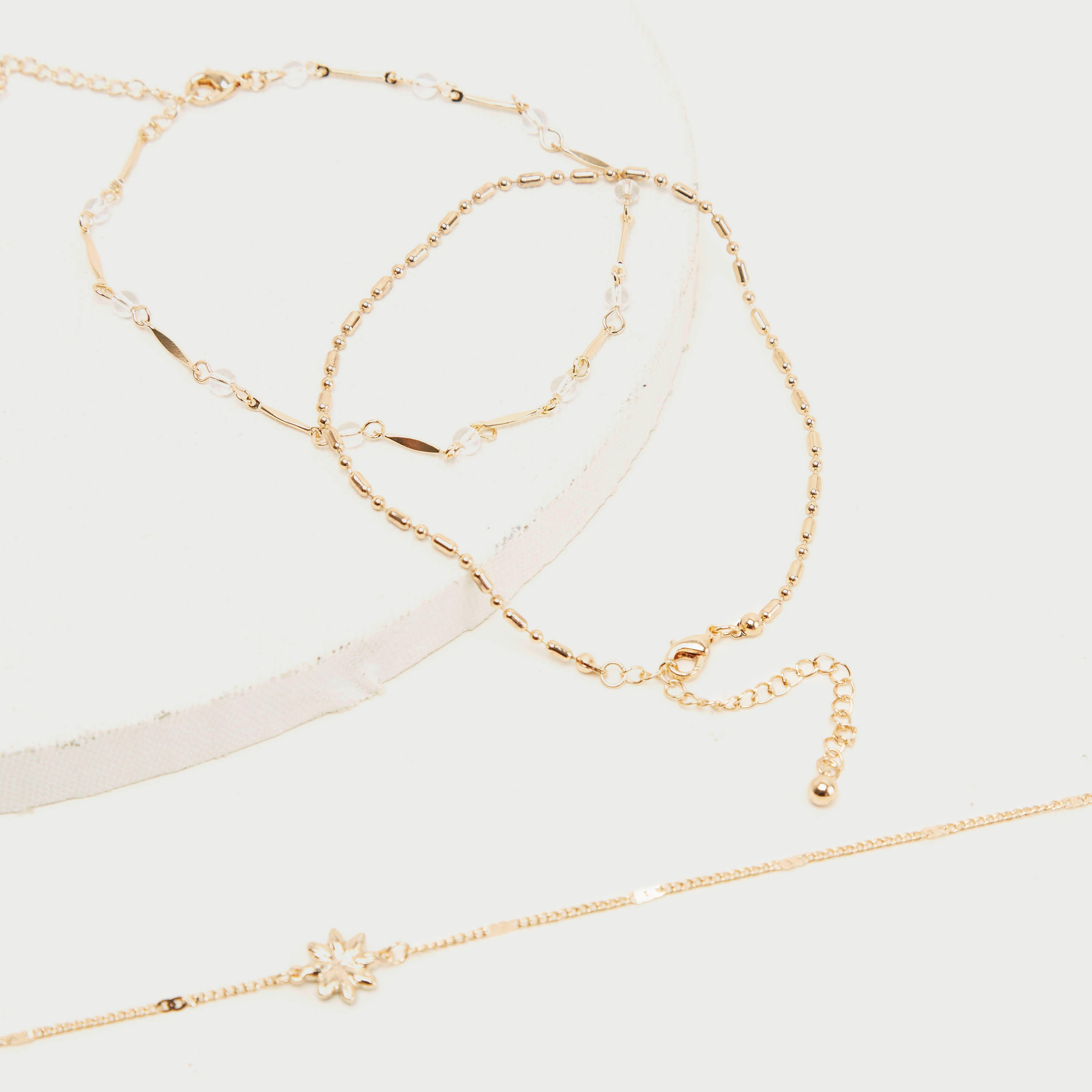 خلخال مزين بمشبك إغلاق - طقم من 3 قطع-women-watchesandjewellery-jewellery-anklets-image-5
