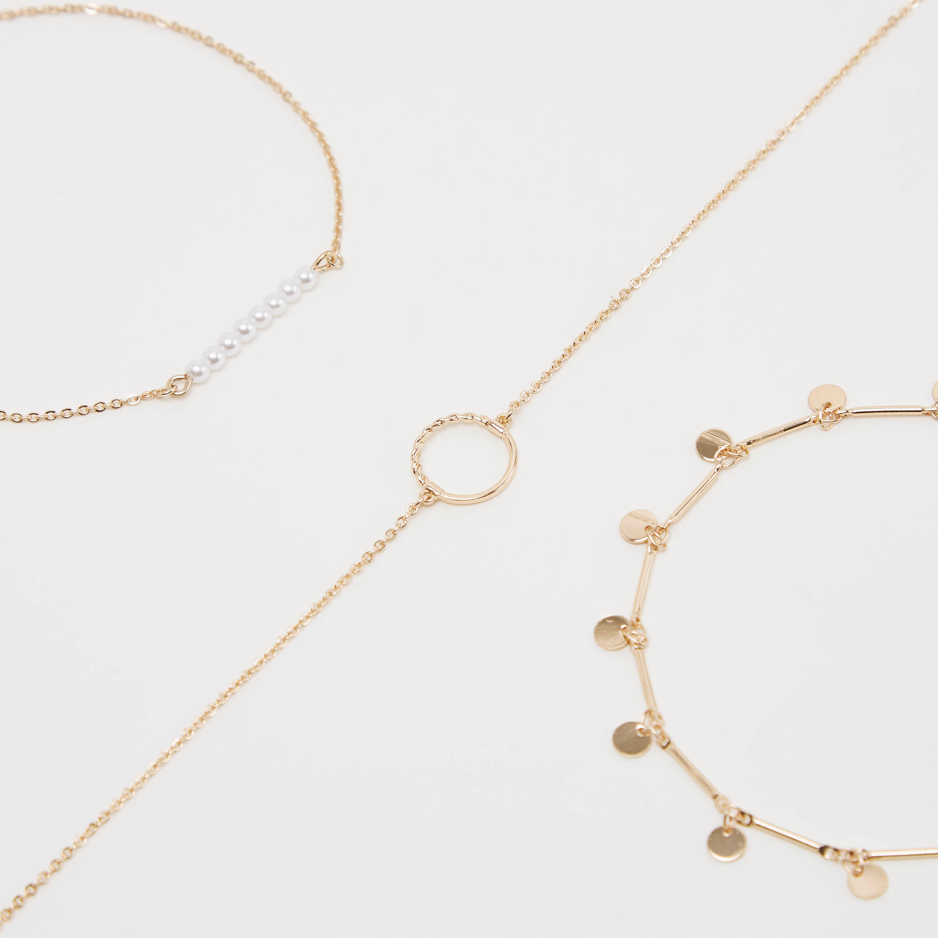 أساور مزيّنة بمشبك إغلاق - طقم من 3 قطع-women-watchesandjewellery-jewellery-banglesandbracelets-image-3