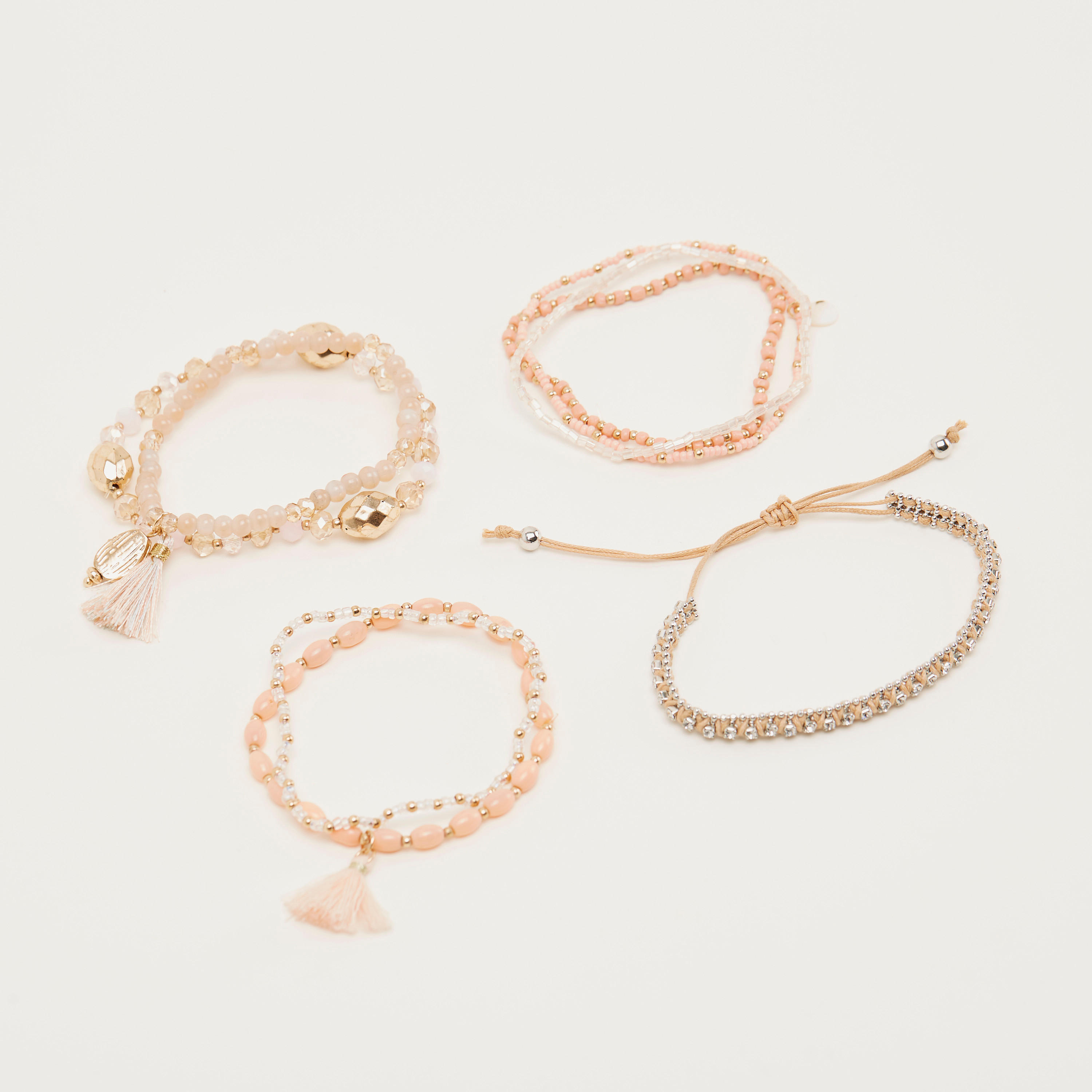 أساور متنوعة مزيّنة بالخرز - طقم من 8-women-watchesandjewellery-jewellery-banglesandbracelets-image-3