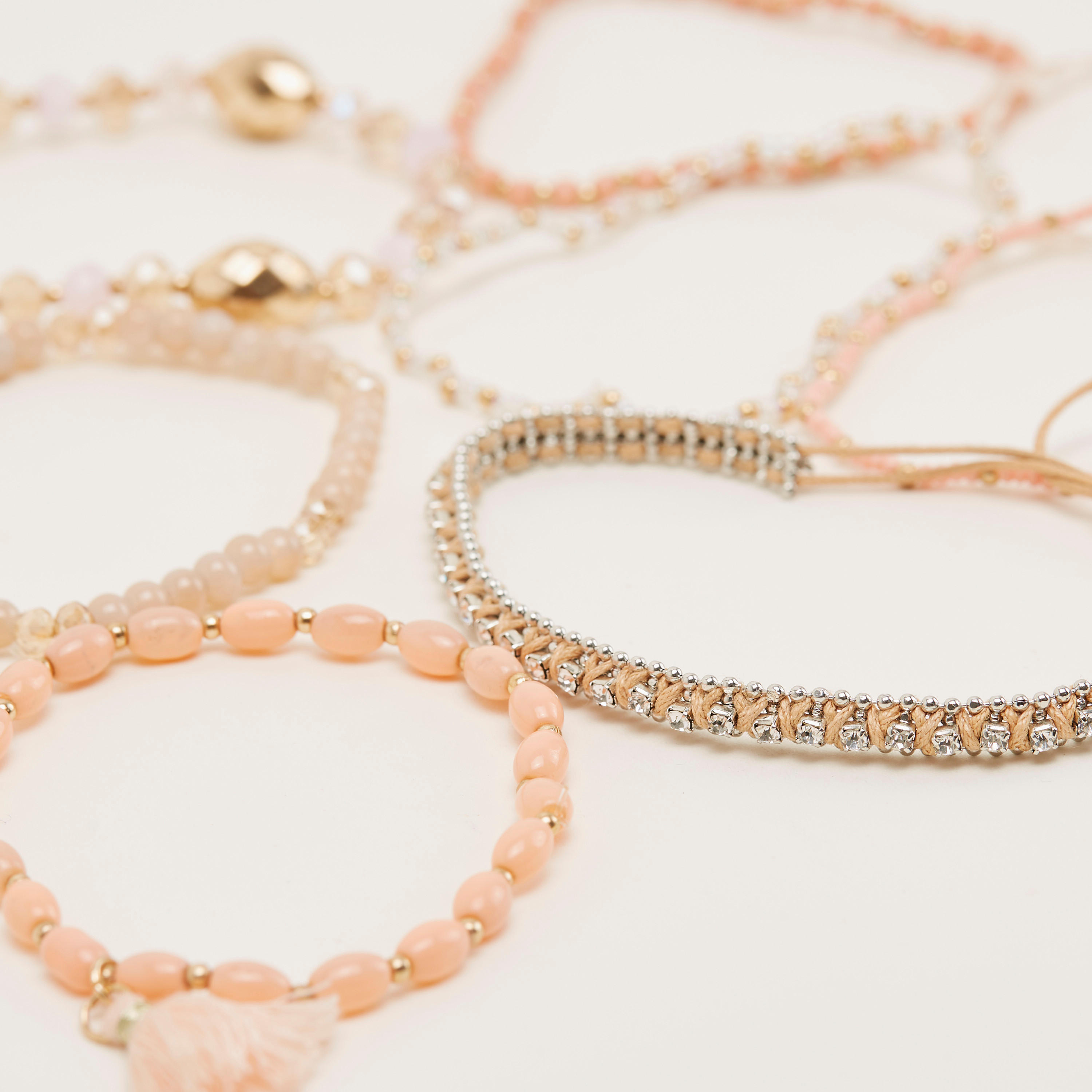 أساور متنوعة مزيّنة بالخرز - طقم من 8-women-watchesandjewellery-jewellery-banglesandbracelets-image-4