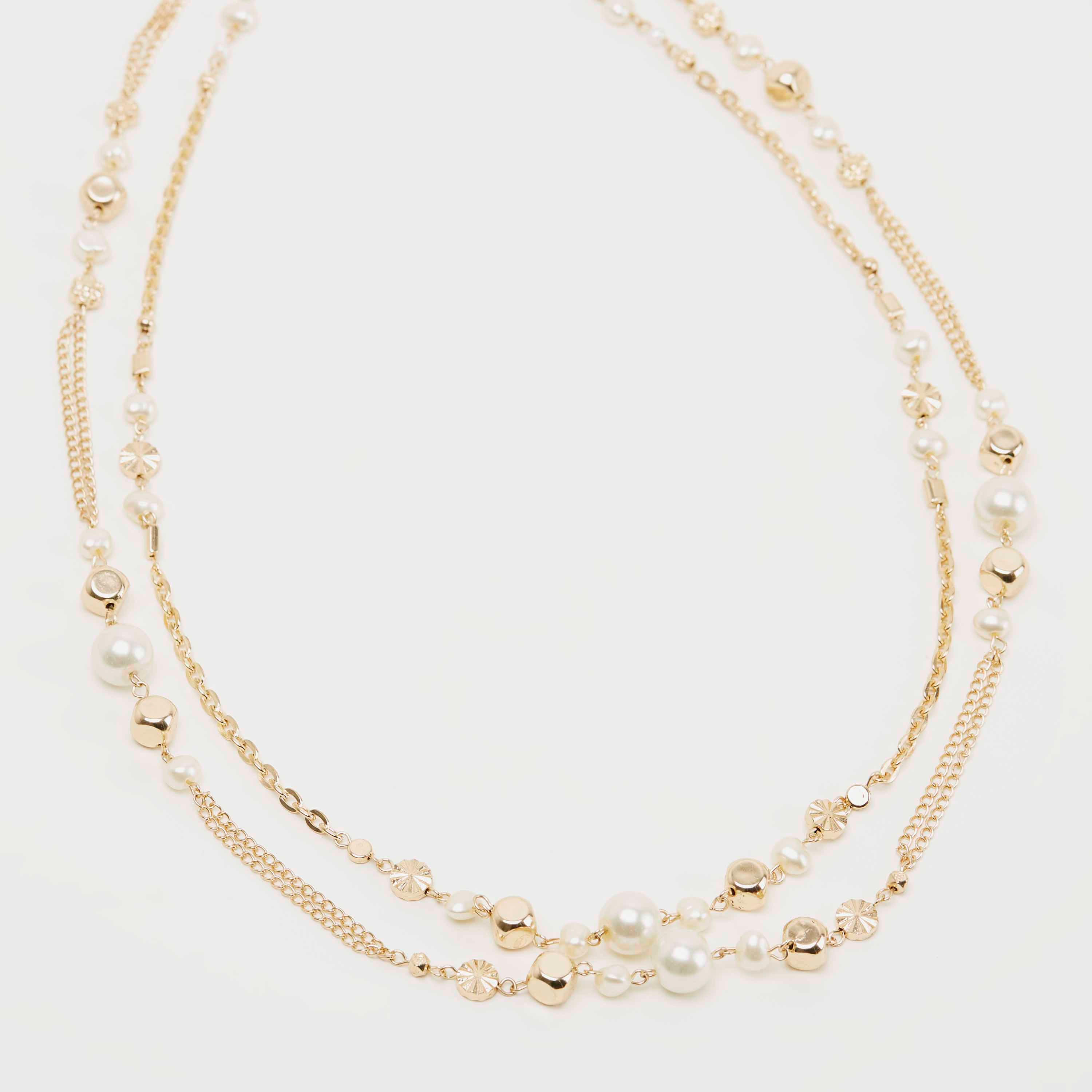 عقد متعدد الطبقات مزيّن بمشبك إغلاق-women-watchesandjewellery-jewellery-necklacesandpendants-image-1