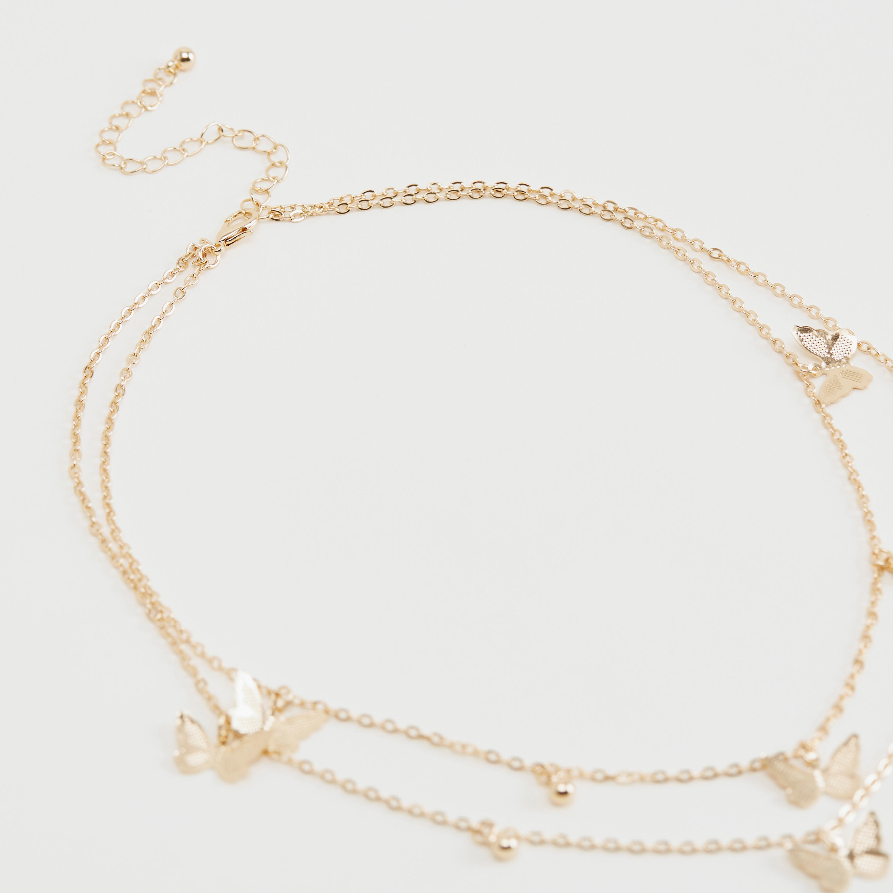 عقد متعدد الطبقات بدلّاية فراشة ميتاليك ومشبك إغلاق-women-watchesandjewellery-jewellery-necklacesandpendants-image-4
