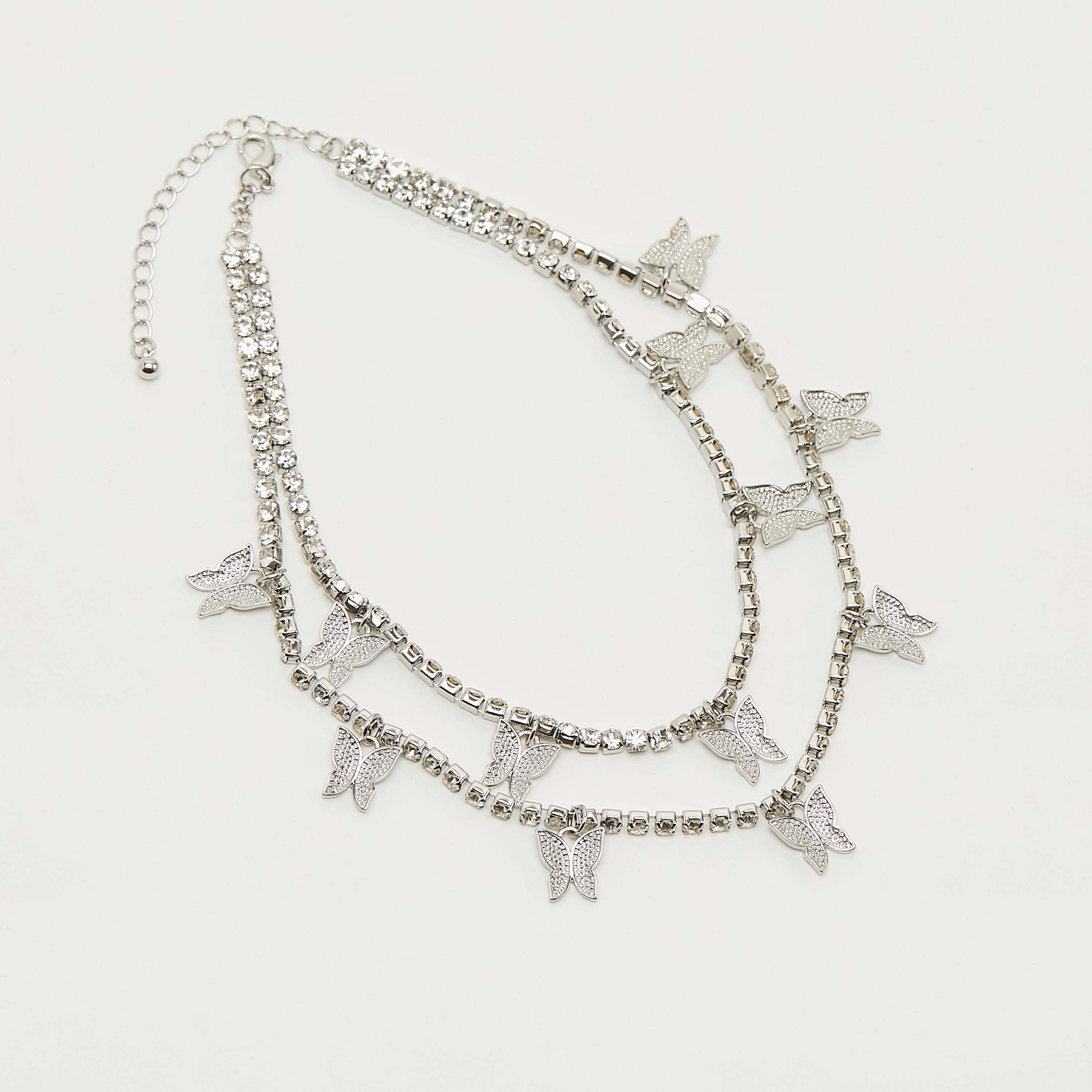 عقد متعدد الطبقات مزيّن بدلّاية فراشة ومشبك إغلاق-women-watchesandjewellery-jewellery-necklacesandpendants-image-4