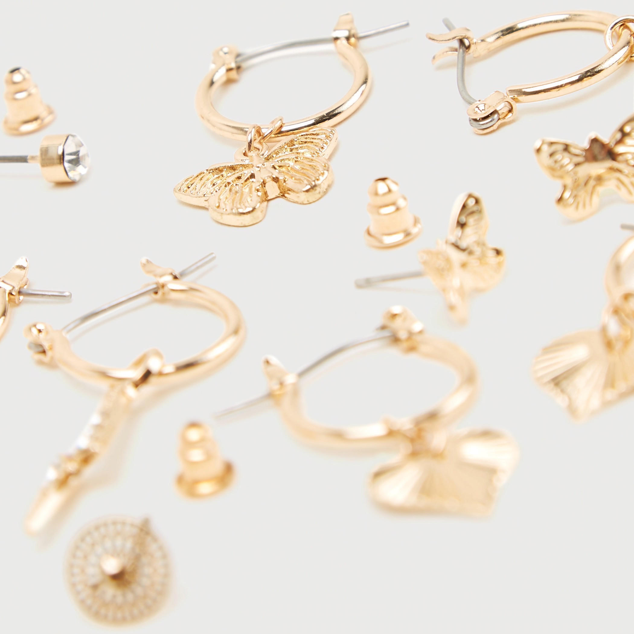 حلقان بتزيينات متنوعة - طقم من 6-women-watchesandjewellery-jewellery-earrings-image-3