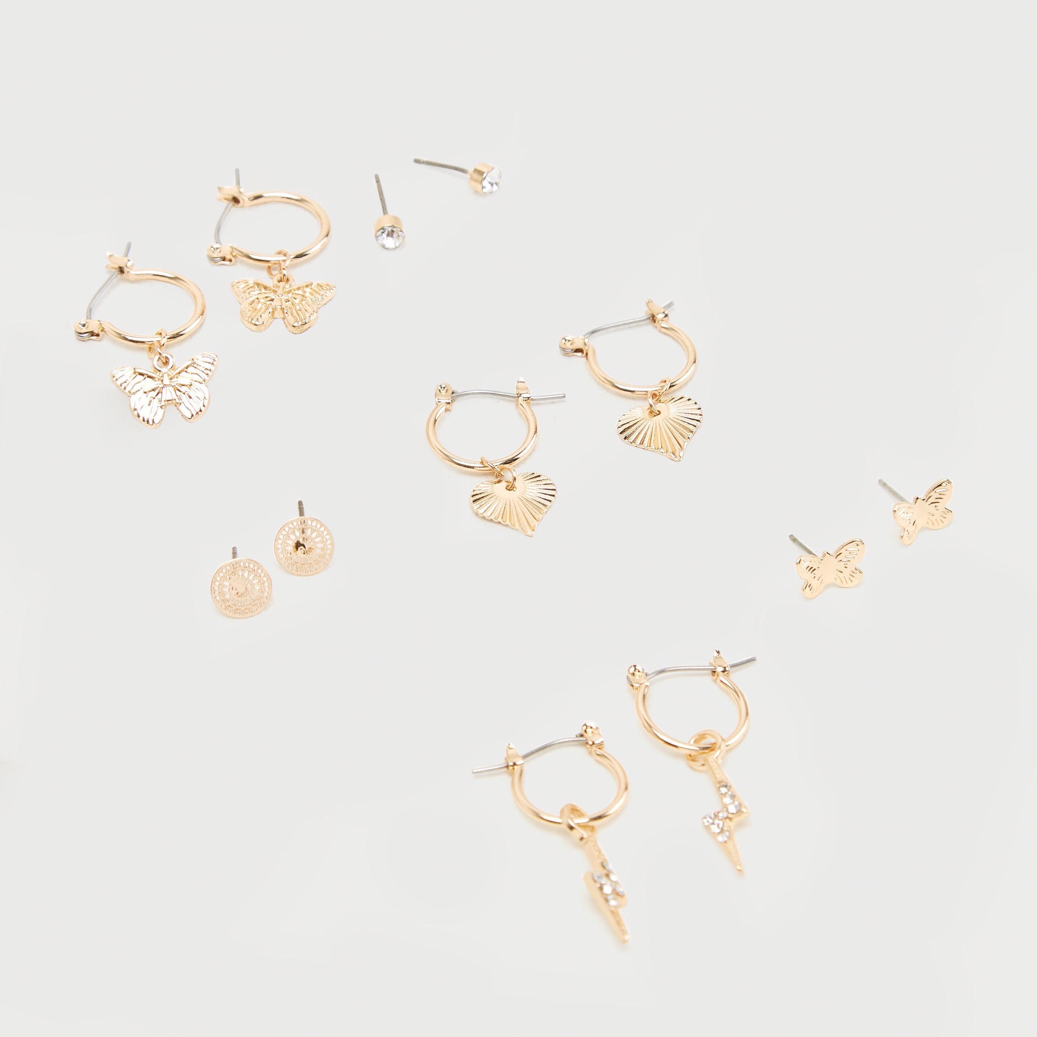 حلقان بتزيينات متنوعة - طقم من 6-women-watchesandjewellery-jewellery-earrings-image-4