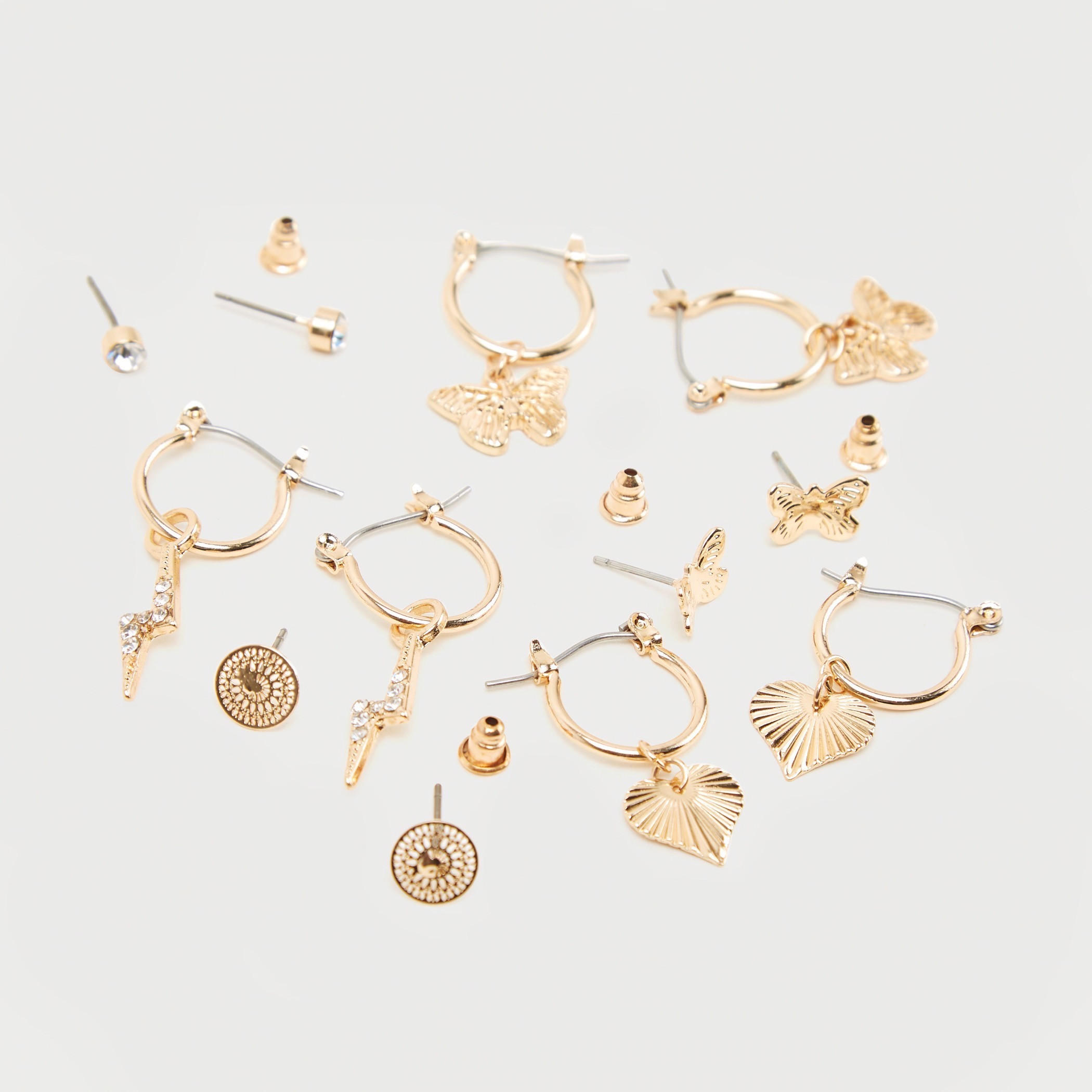 حلقان بتزيينات متنوعة - طقم من 6-women-watchesandjewellery-jewellery-earrings-image-5