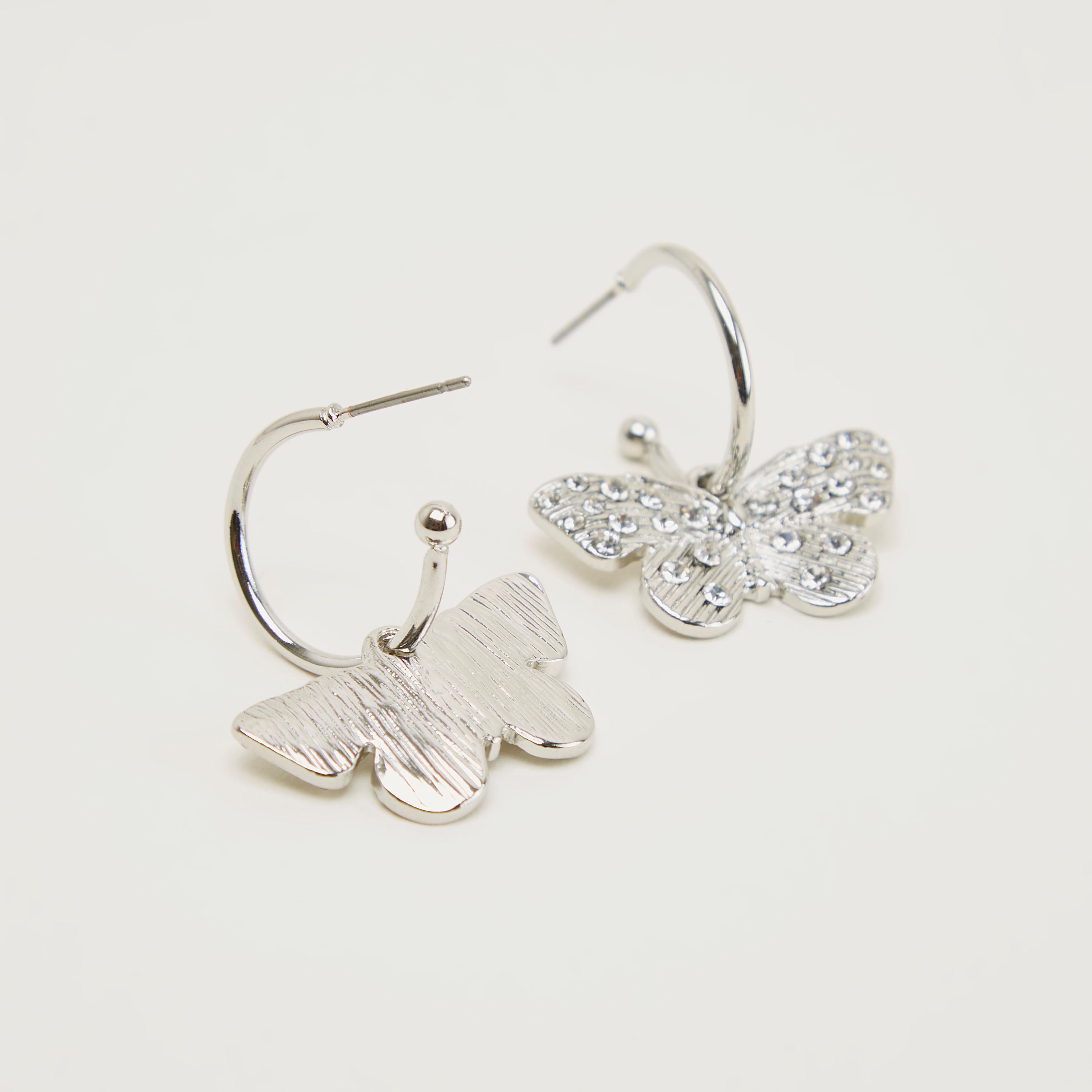 Stone-Studded Butterfly Shaped Dangler Earrings-women-watchesandjewellery-jewellery-earrings-image-3