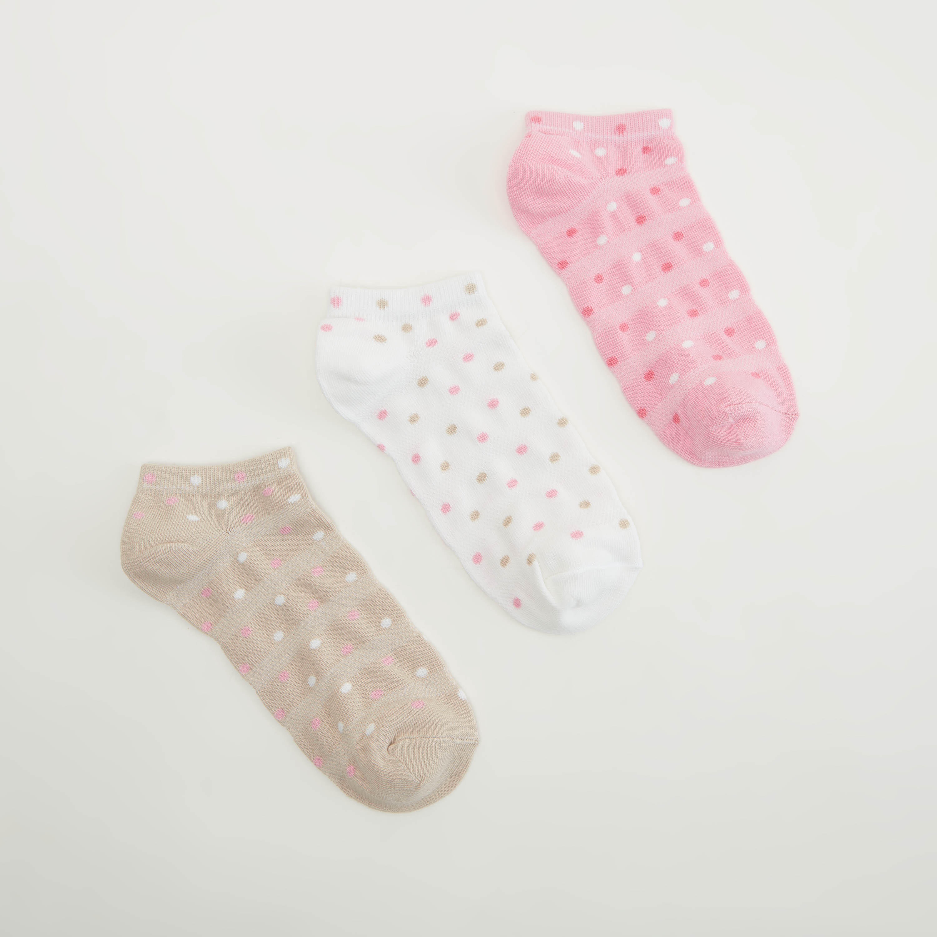 جوارب منقّطة متنوّعة بطول الكاحل - طقم من 3-women-socksandstockings-image-1