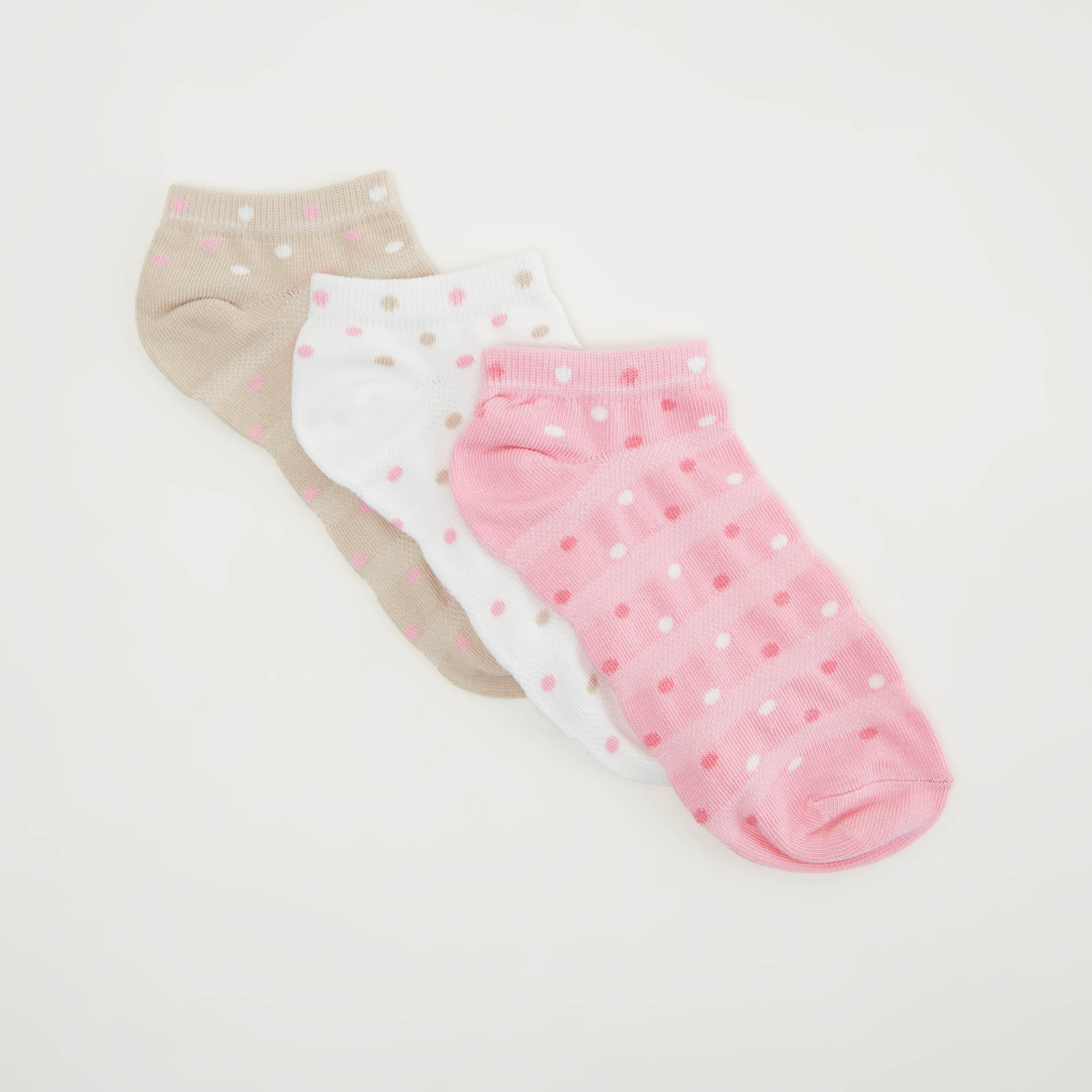 جوارب منقّطة متنوّعة بطول الكاحل - طقم من 3-women-socksandstockings-image-2
