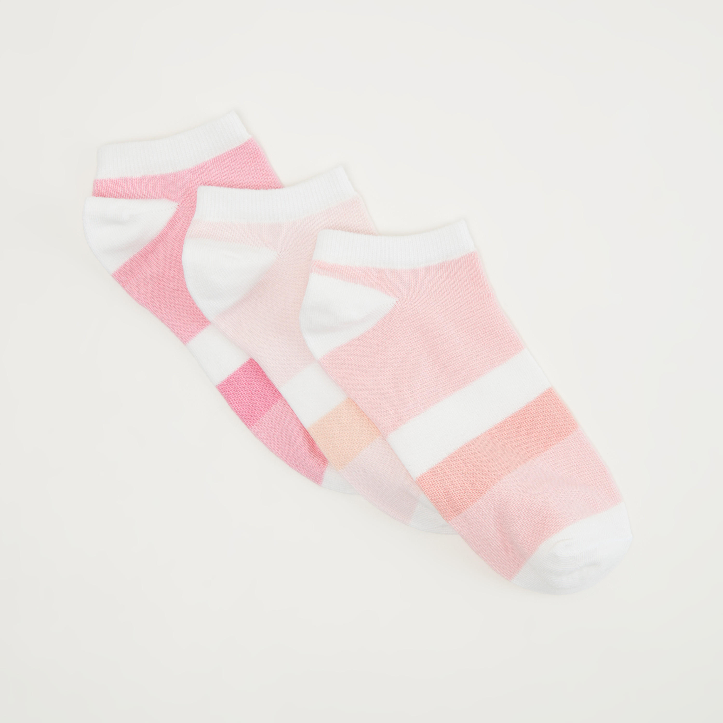 جوارب مخطّطة بطول الكاحل - طقم من 3 أزواج-women-socksandstockings-image-2