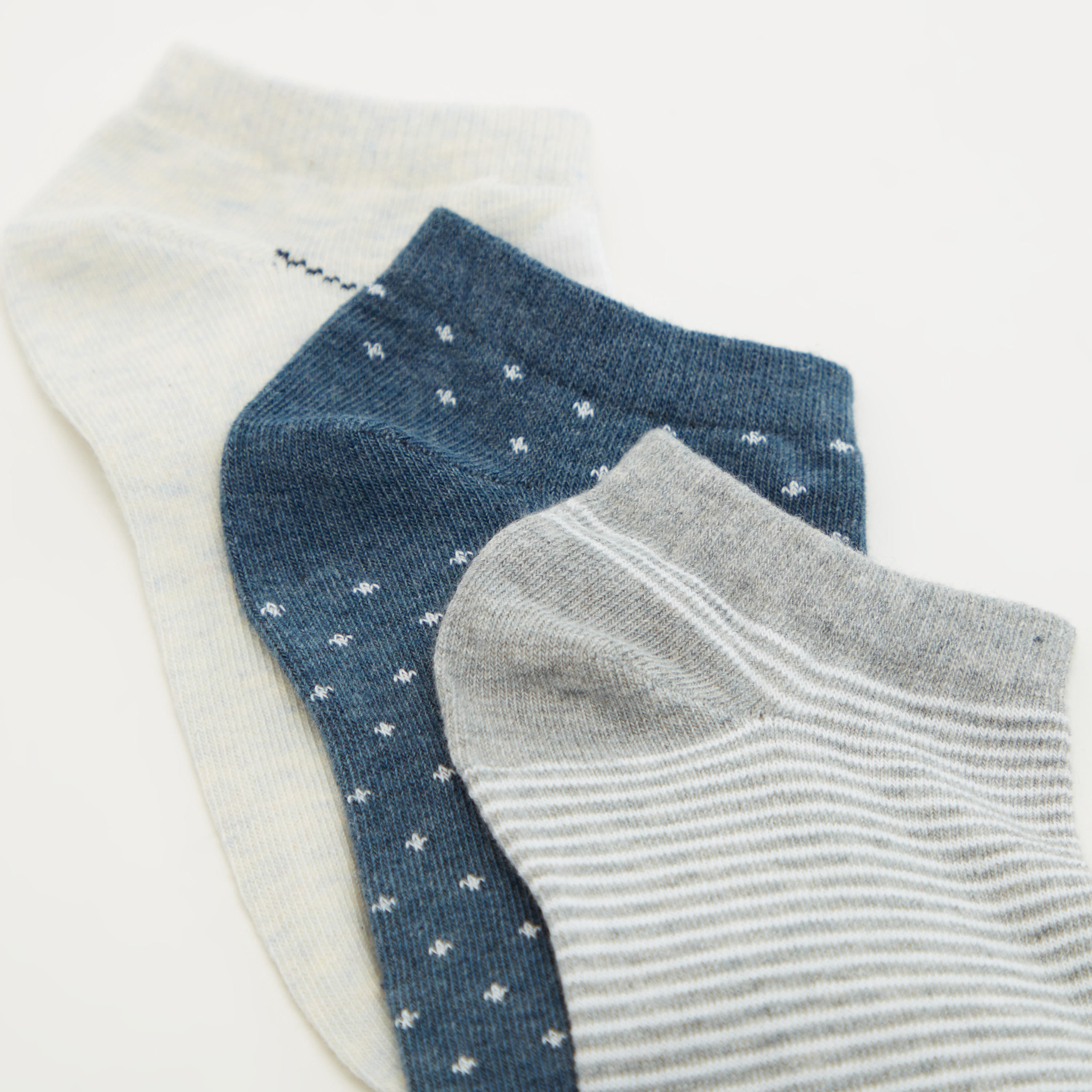 Textured Ankle Length Socks - Set of 3-women-socksandstockings-image-3