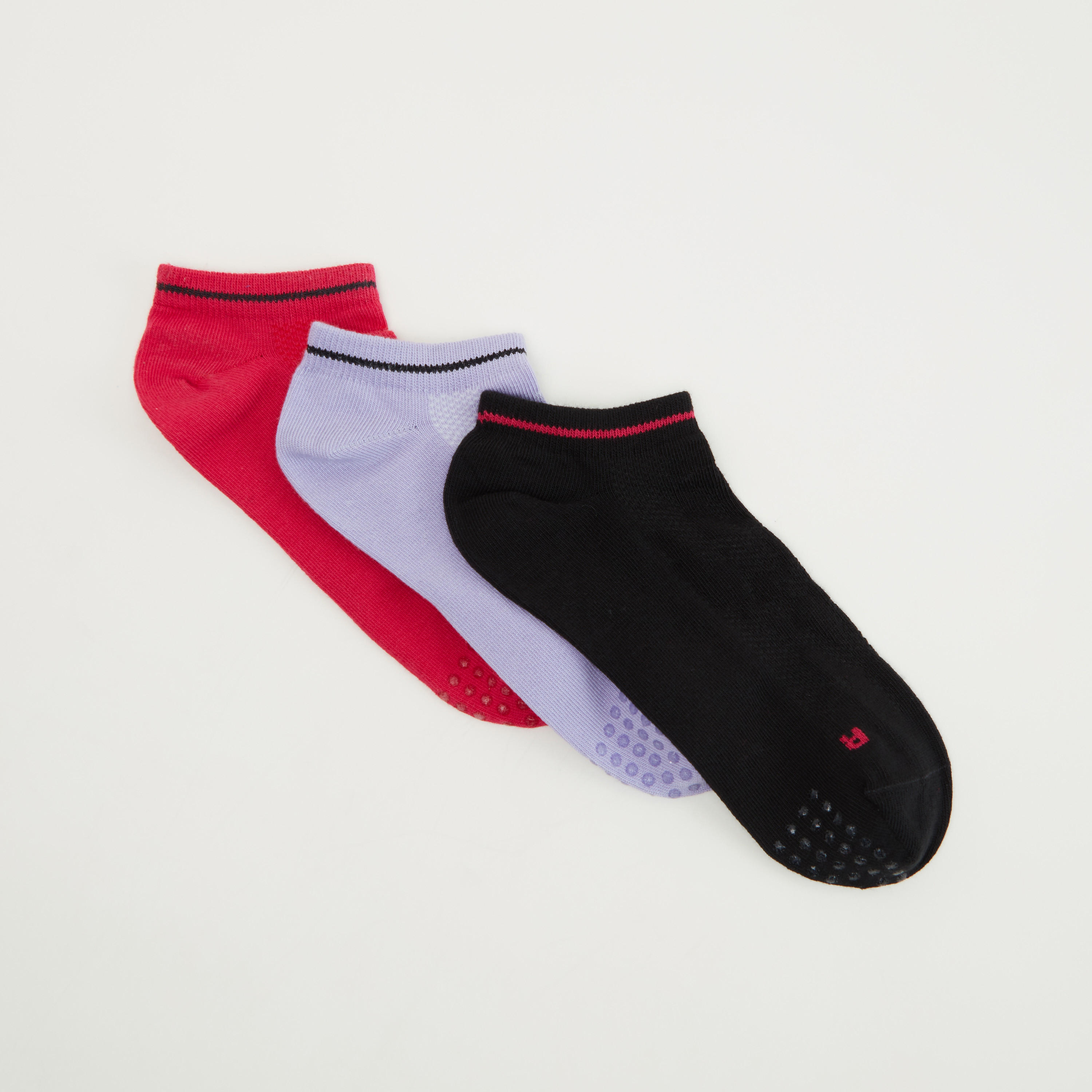 Set of 3 - Solid Ankle Length Socks-women-socksandstockings-image-2