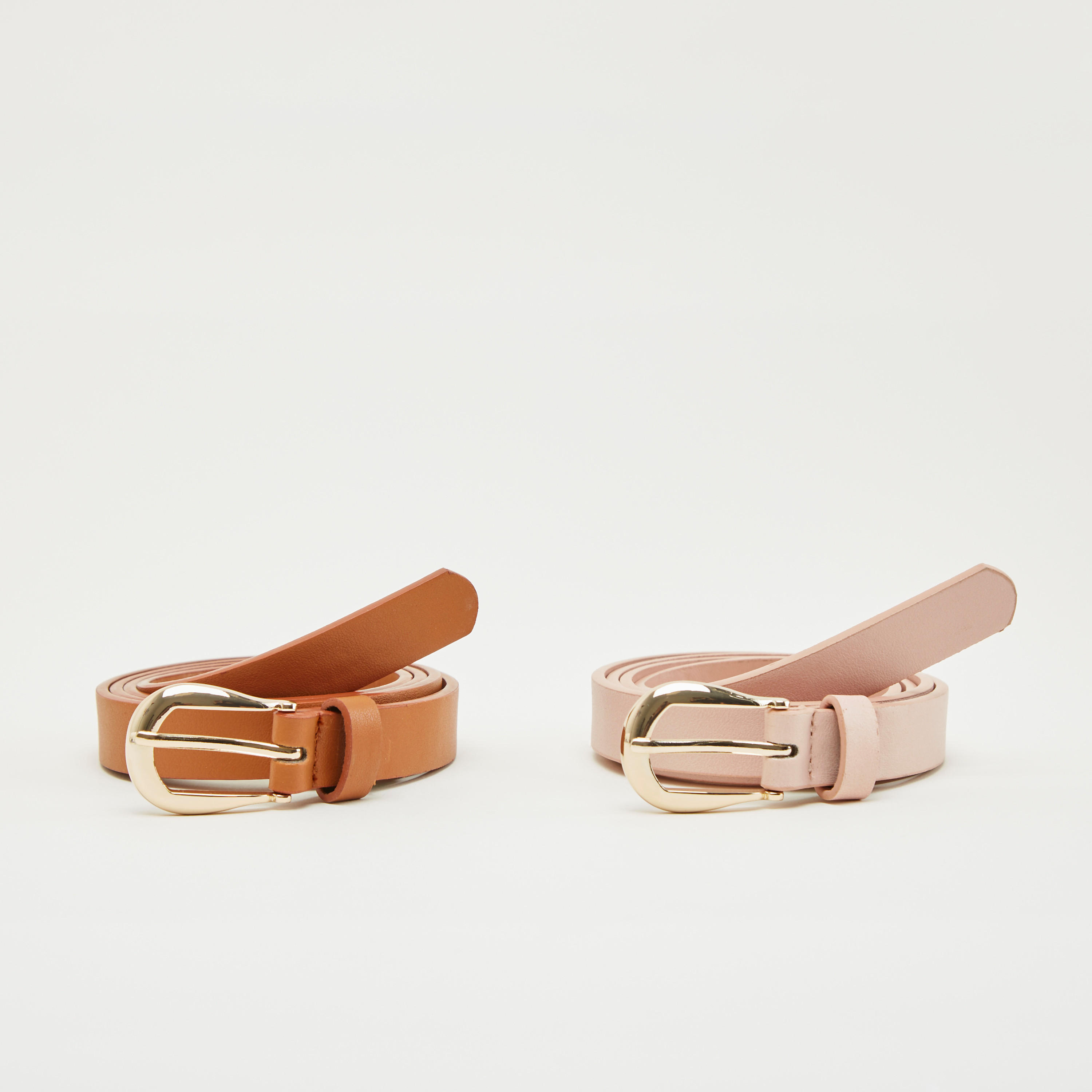 حزام سادة بإبزيم بإبزيم بدبوس معدني - طقم من 2-women-clothingaccessories-belts-image-1