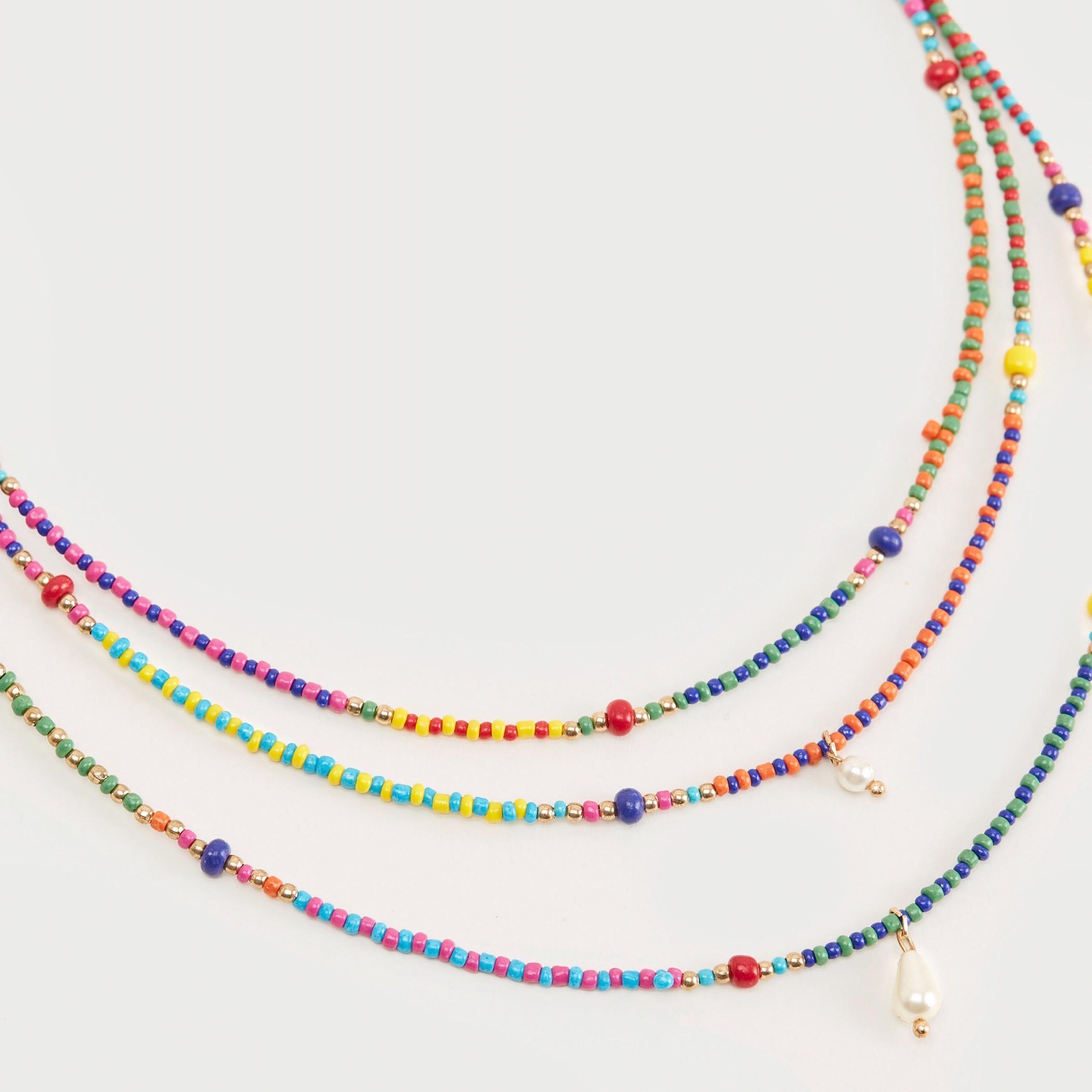عقد مزين متعدد الطبقات بمشبك إغلاق-women-watchesandjewellery-jewellery-necklacesandpendants-image-4