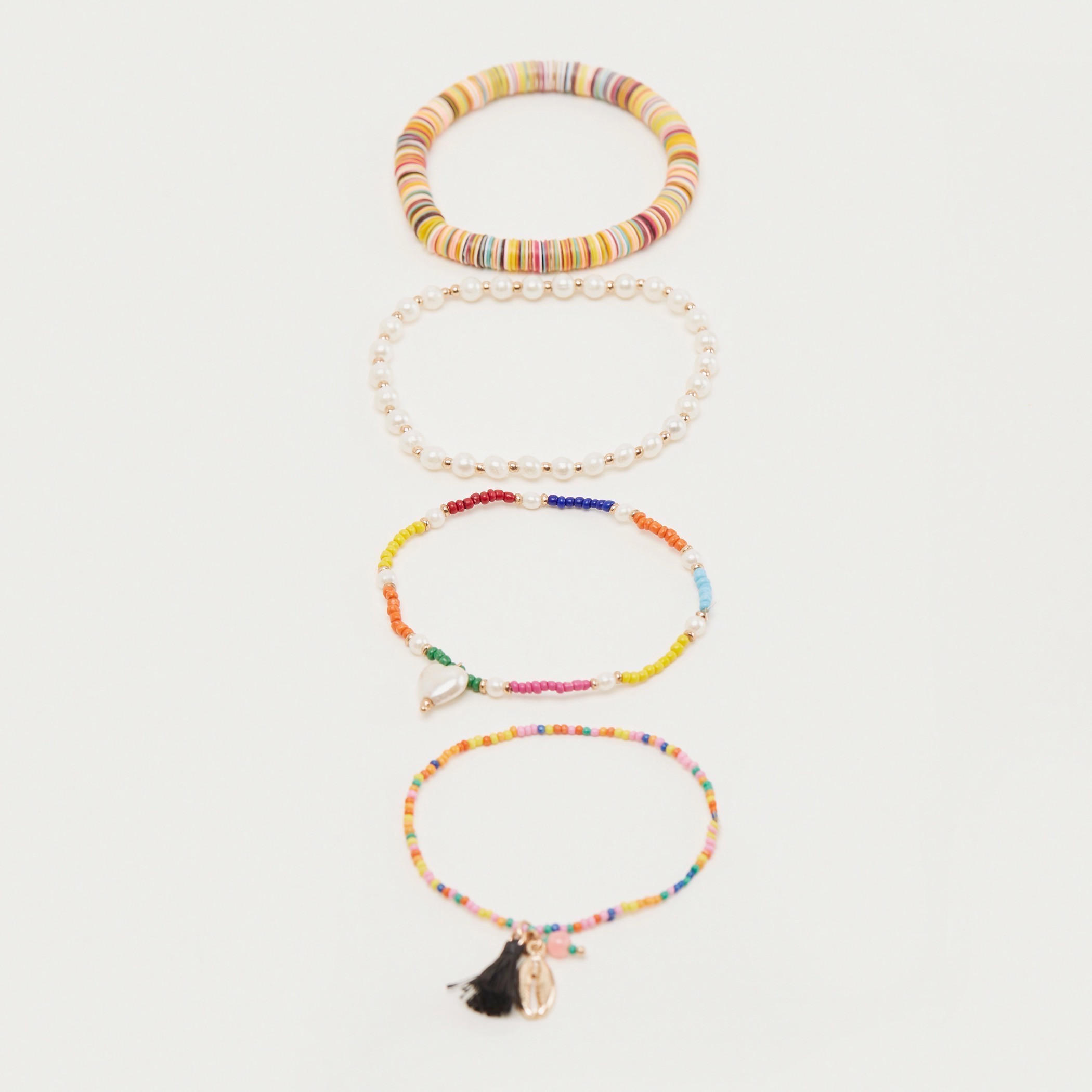 Set of 4 -  Bead Embellished Bracelets-women-watchesandjewellery-jewellery-banglesandbracelets-image-1