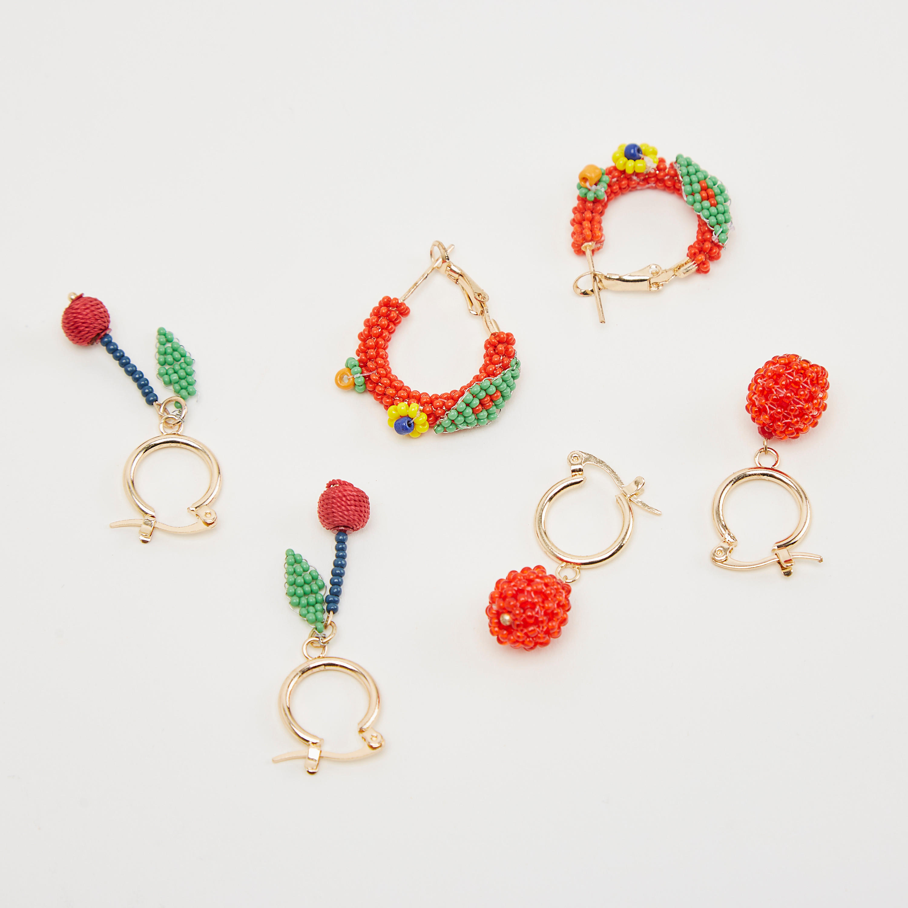 حلقان متدلية مزيّنة بخطّاف إغلاق - طقم من 3-women-watchesandjewellery-jewellery-earrings-image-3