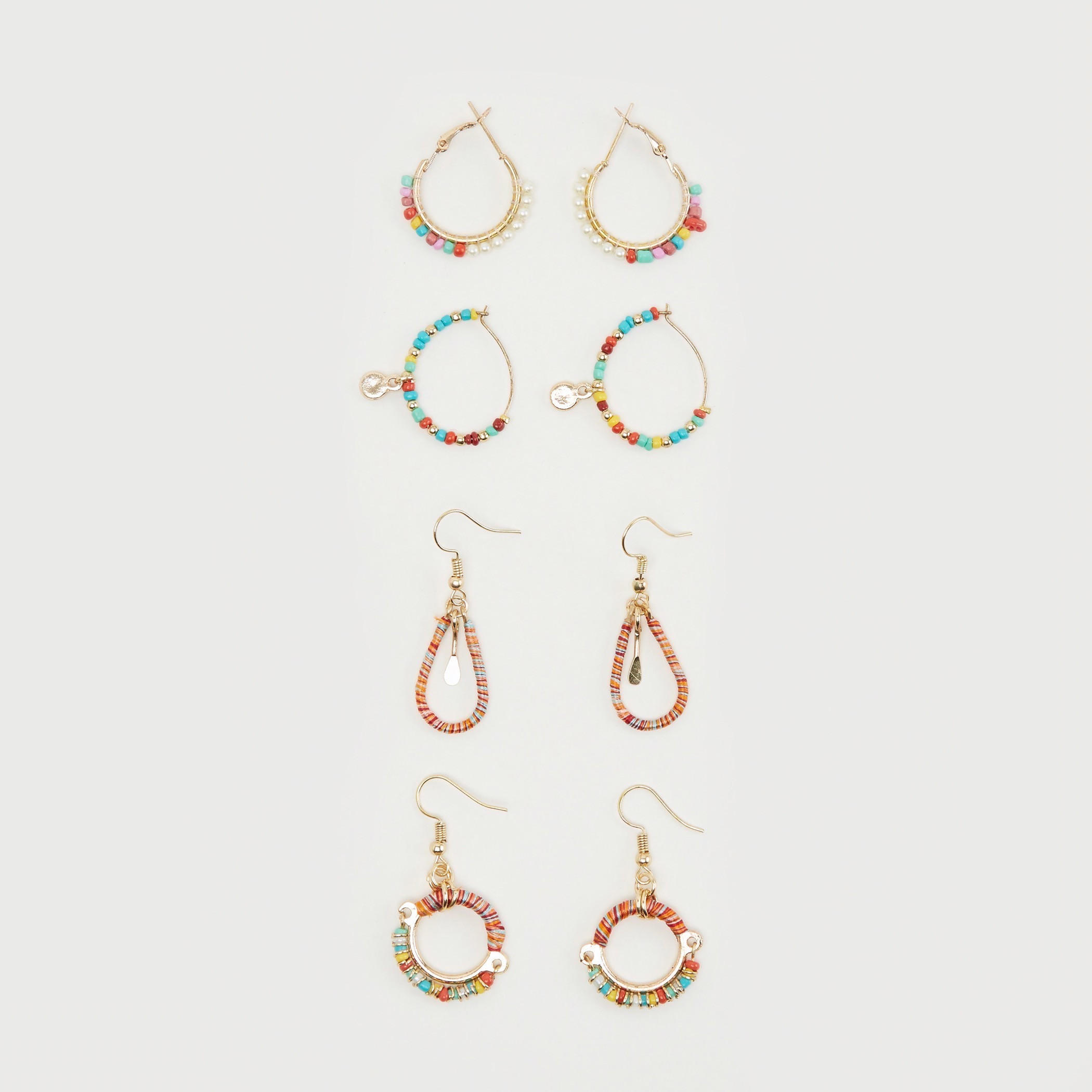 Set of 4 - Assorted Embellished Dangler Earrings-women-watchesandjewellery-jewellery-earrings-image-1