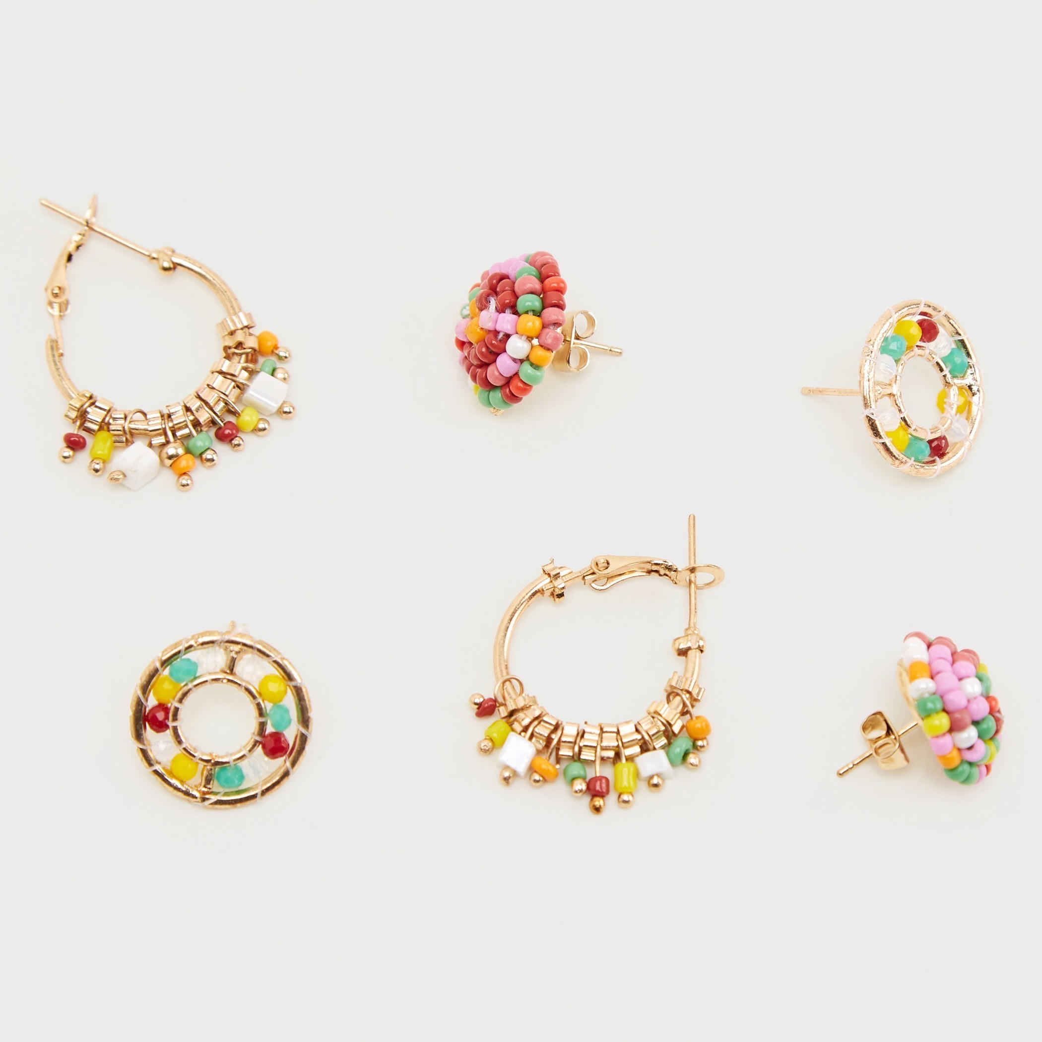 حلقان بتزيينات متنوعة - طقم من 3-women-watchesandjewellery-jewellery-earrings-image-3