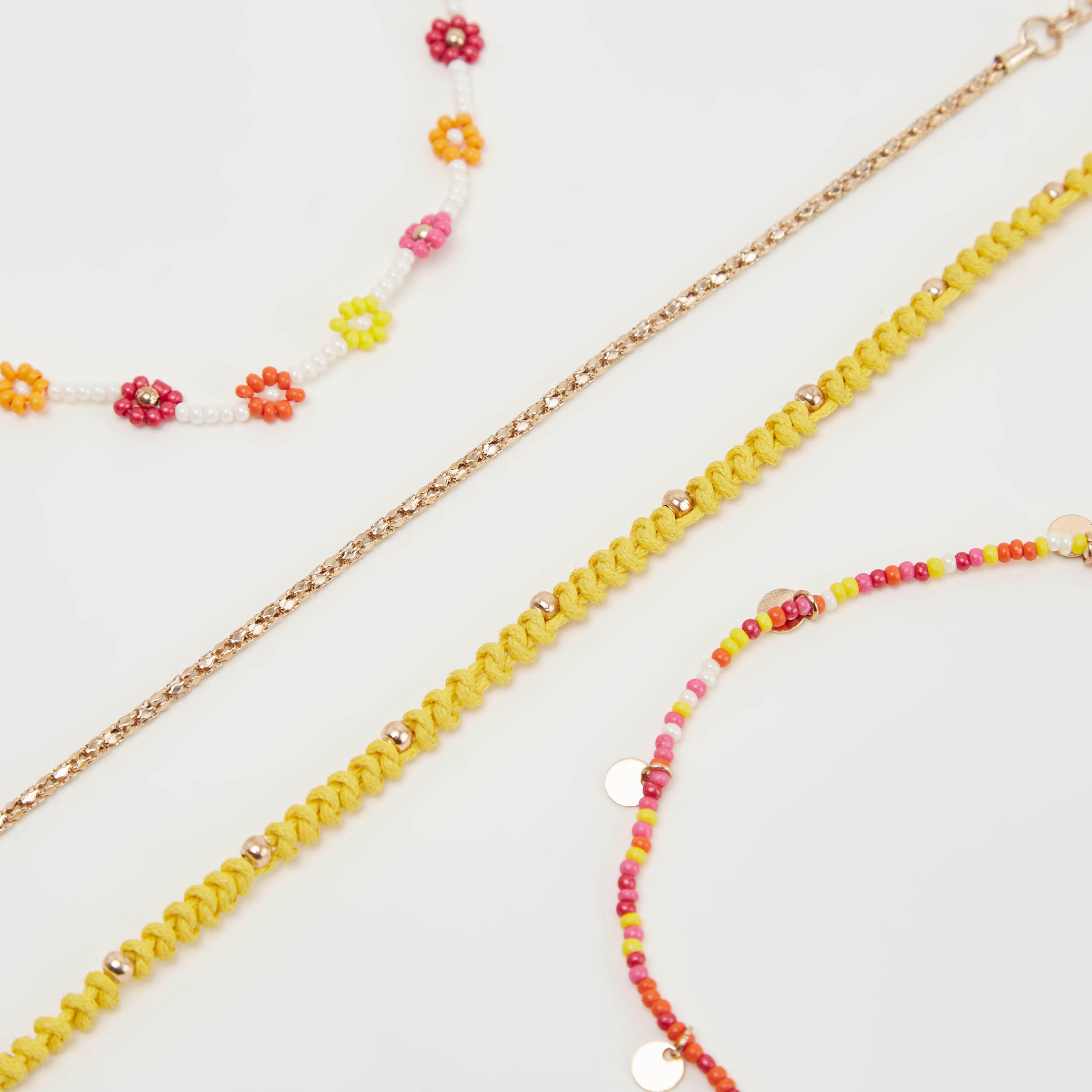 خلخال ميتاليك مزيّن بمشبك إغلاق - طقم من 4-women-watchesandjewellery-jewellery-anklets-image-3