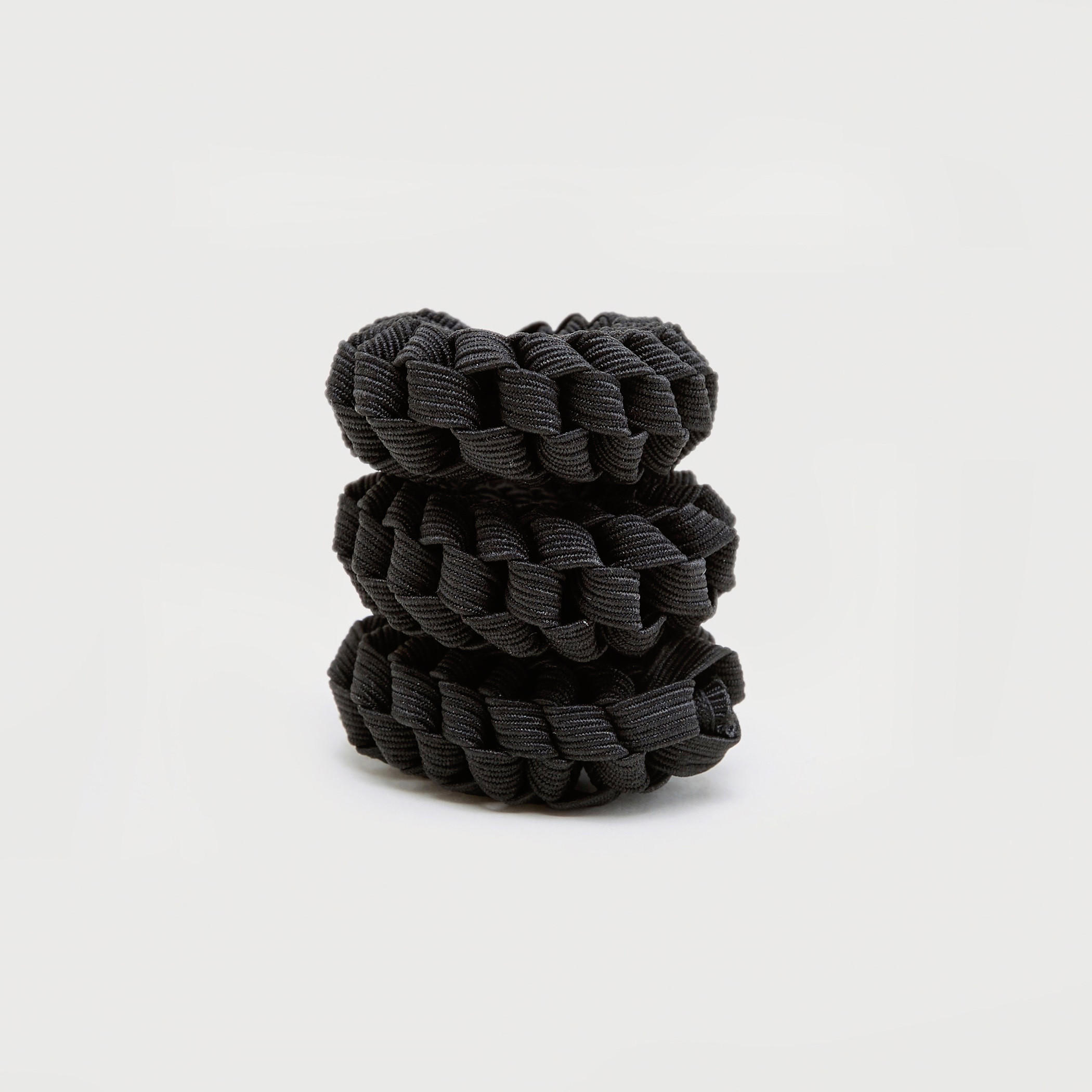 Set of 3 - Textured Elasticated Hair Tie-women-hairaccessories-image-1