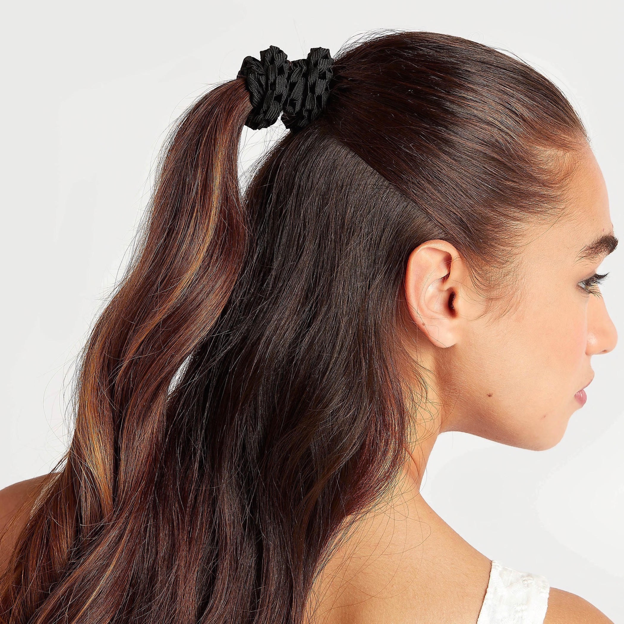 Set of 3 - Textured Elasticated Hair Tie-women-hairaccessories-image-2