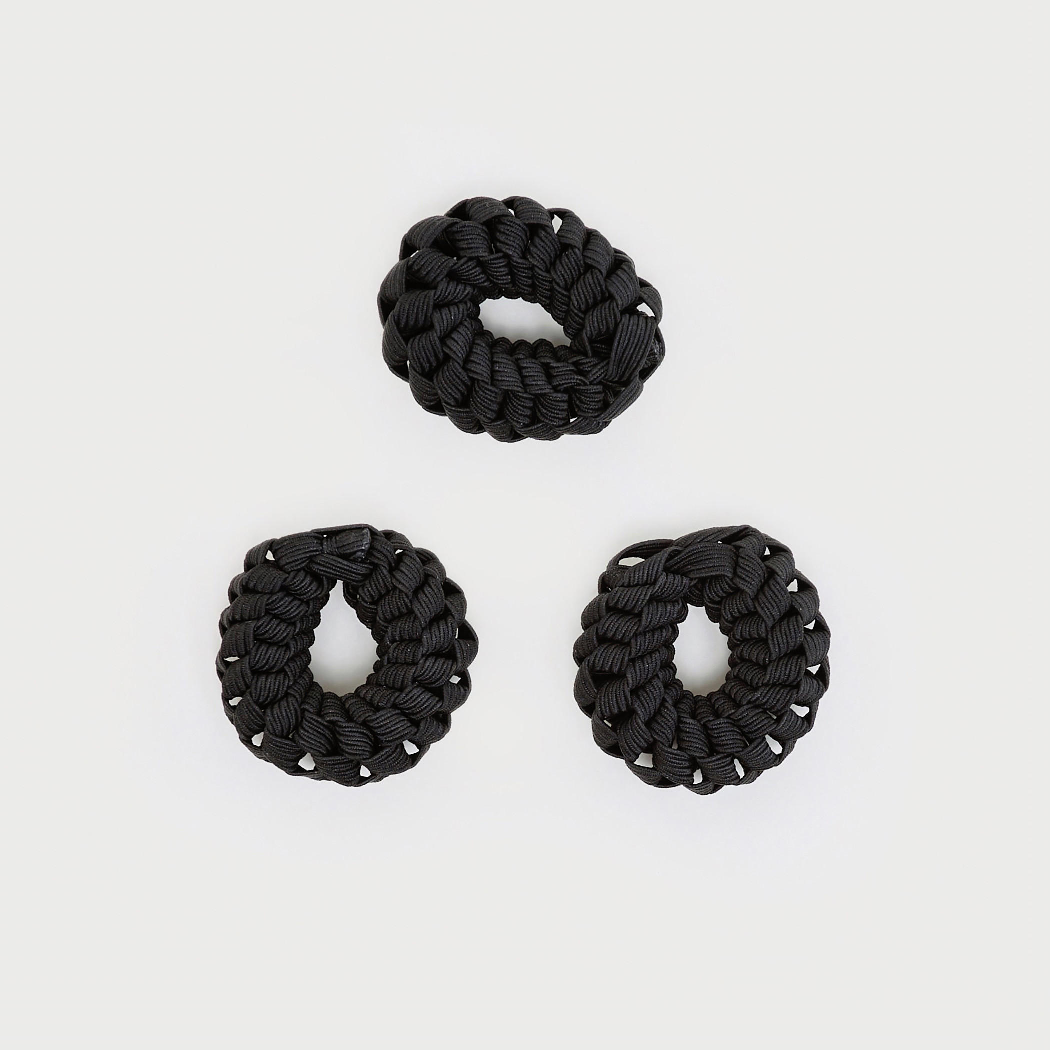 Set of 3 - Textured Elasticated Hair Tie-women-hairaccessories-image-3